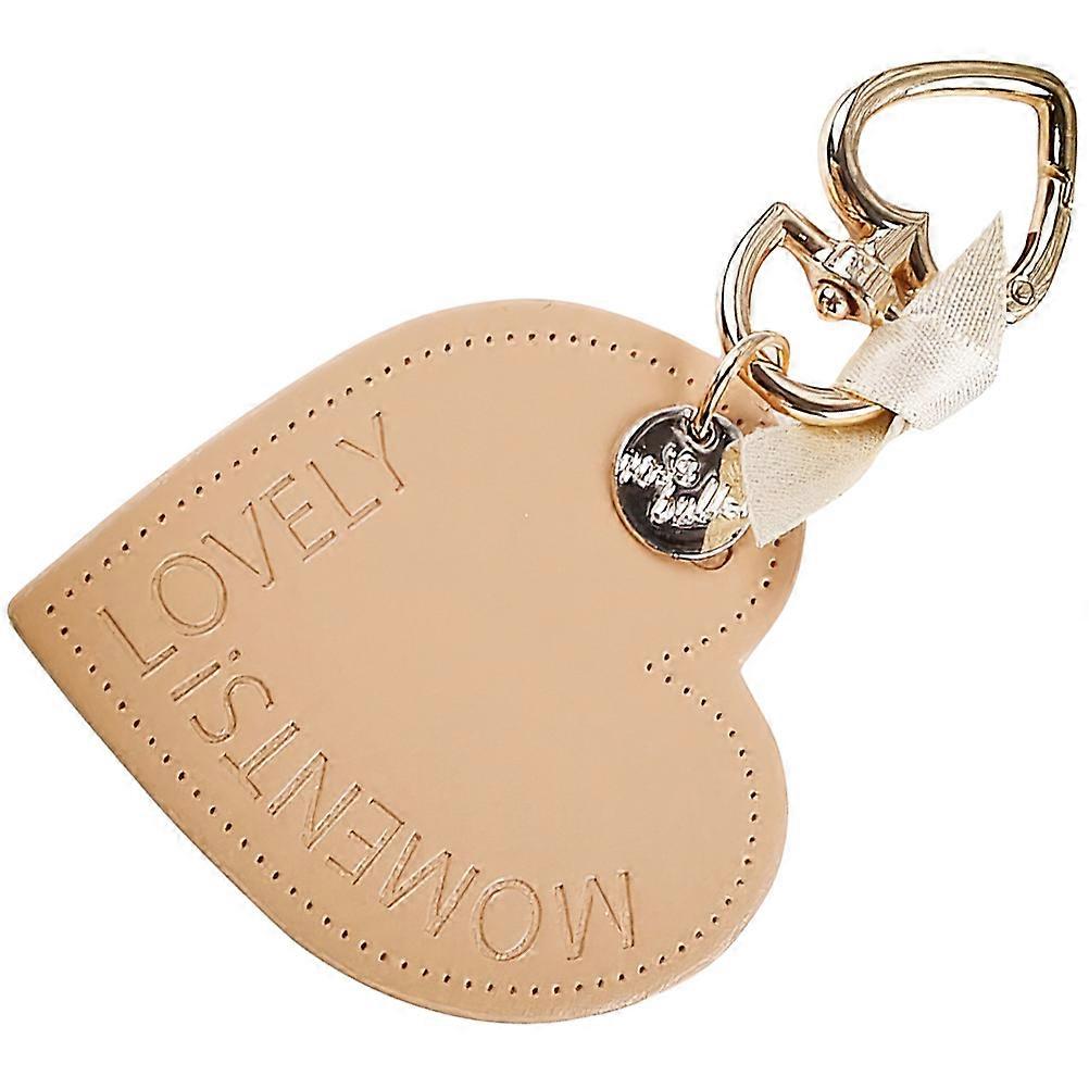 Key Ring Heart Keychain for Decor 3Pcs Light Brown Ornament