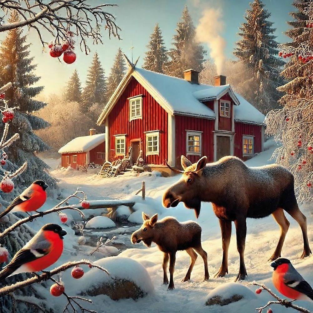 Servetter Älgar / Domherrar 20-pack