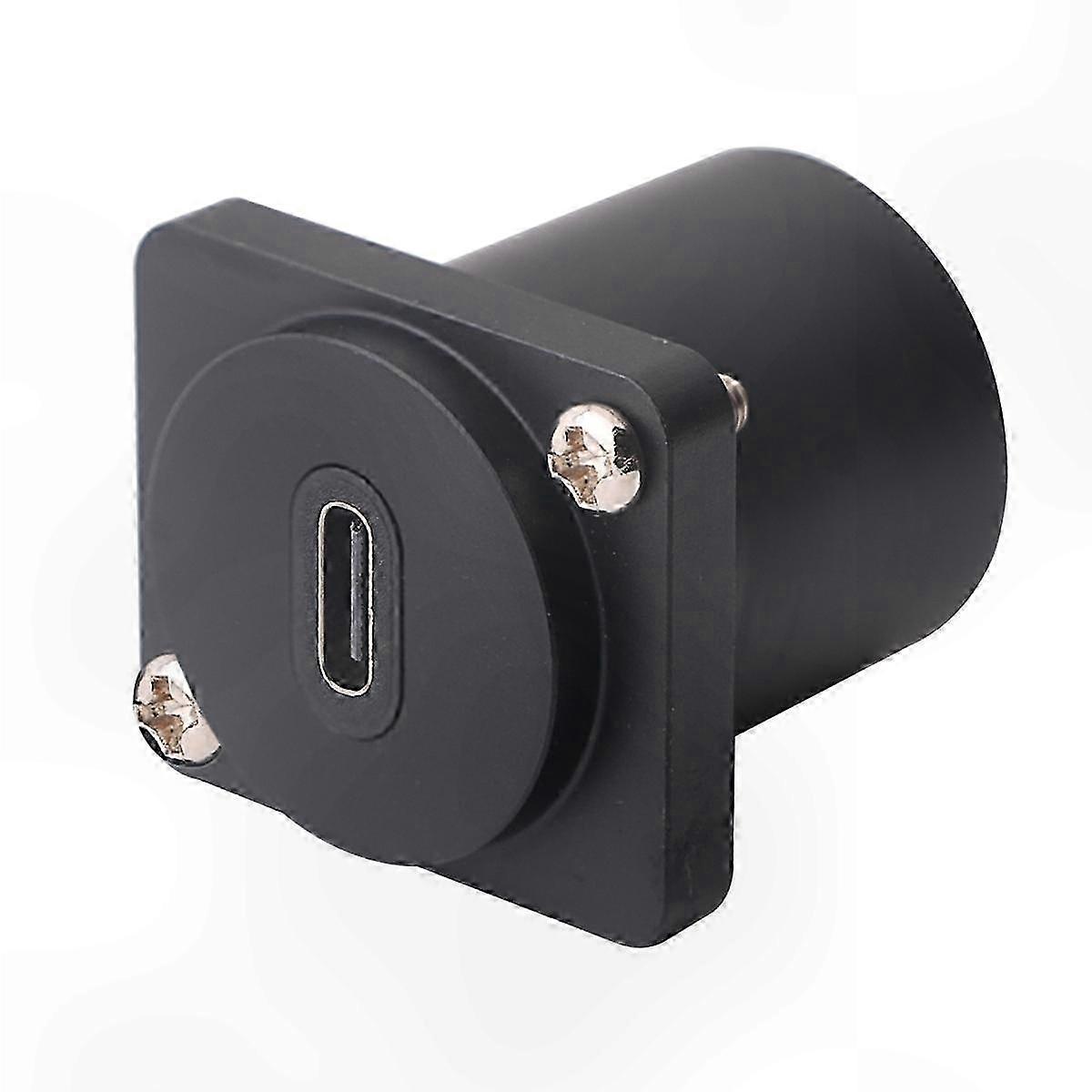 Round Panel Mount USB C Female to Female Adapter Connector for Type C Extensions