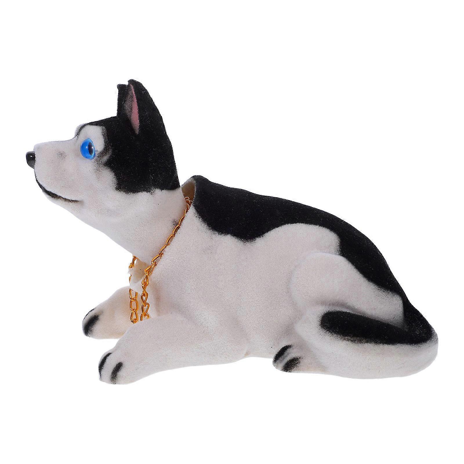 Dog Bobblehead Husky Creative Car Decoration Shaking Head Accessory For Dashboard 15X8X6.5CM Multi Color 1 Pcs