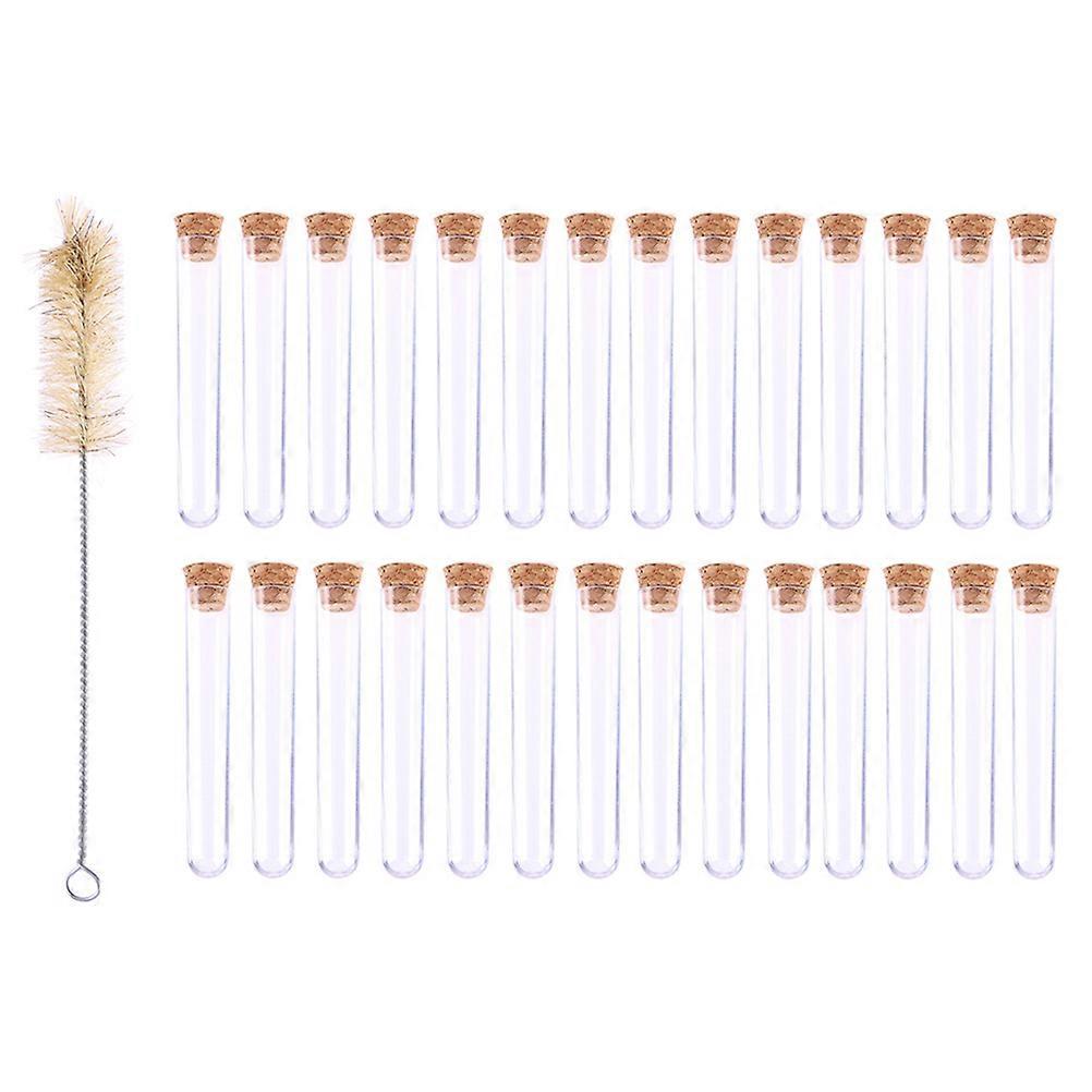 Plastic Test Tubes with Stoppers for Liquid Storage 100Pcs Bath Salts Containers