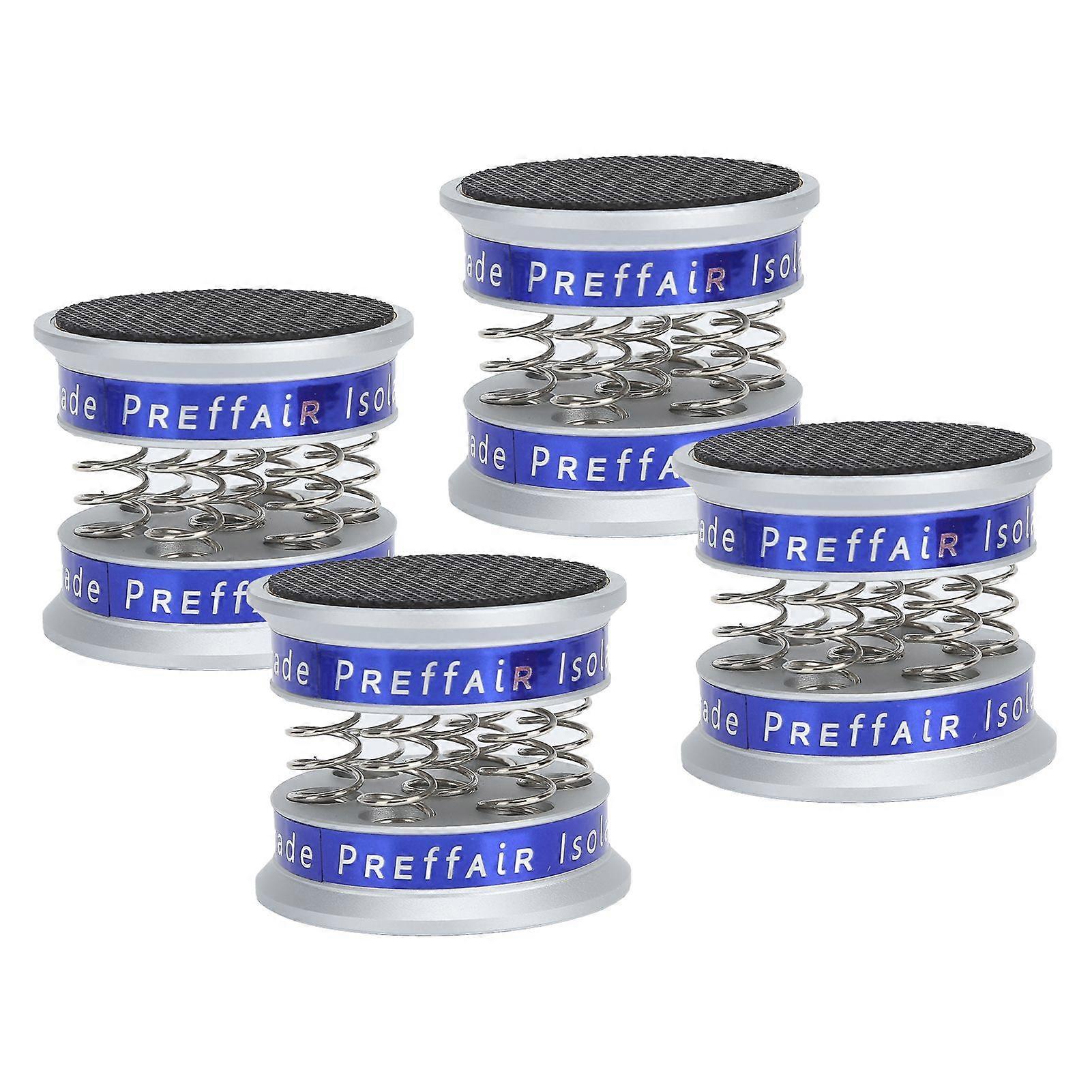 Preffair Speaker Isolation Feet Pad AntiVibration Spring Stand for Amplifiers DVD(Silver )