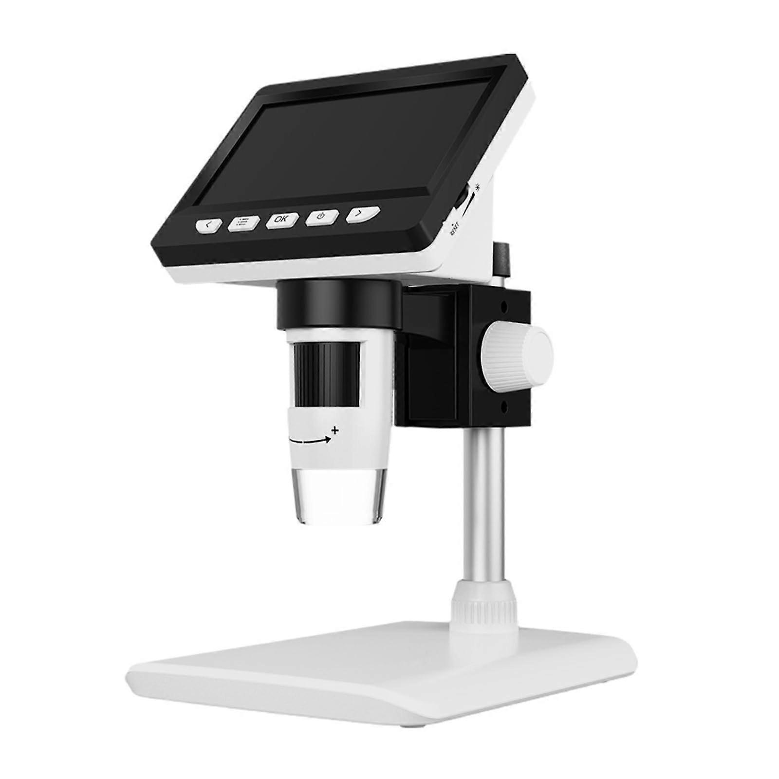 4.3Inch Screen Digital Microscope, Rechargeable 2000mAh Battery, Soldering Microscope For Electronics, Coin Collecting
