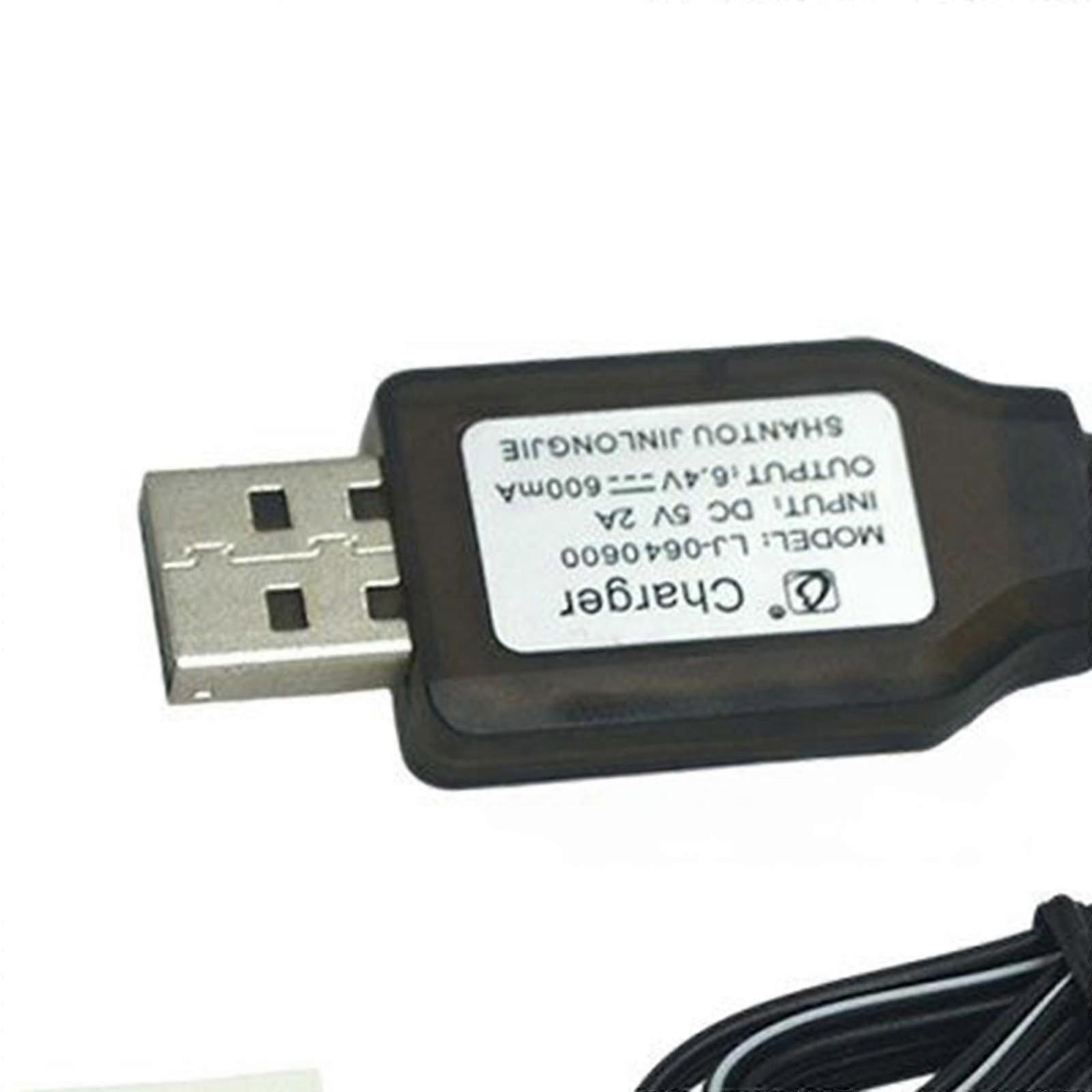 600 mA 6,4 V USB-Ladekabel El4.5-3p Stecker P-zu-r für RC-Auto-LKW-Schnellboot Js_c *