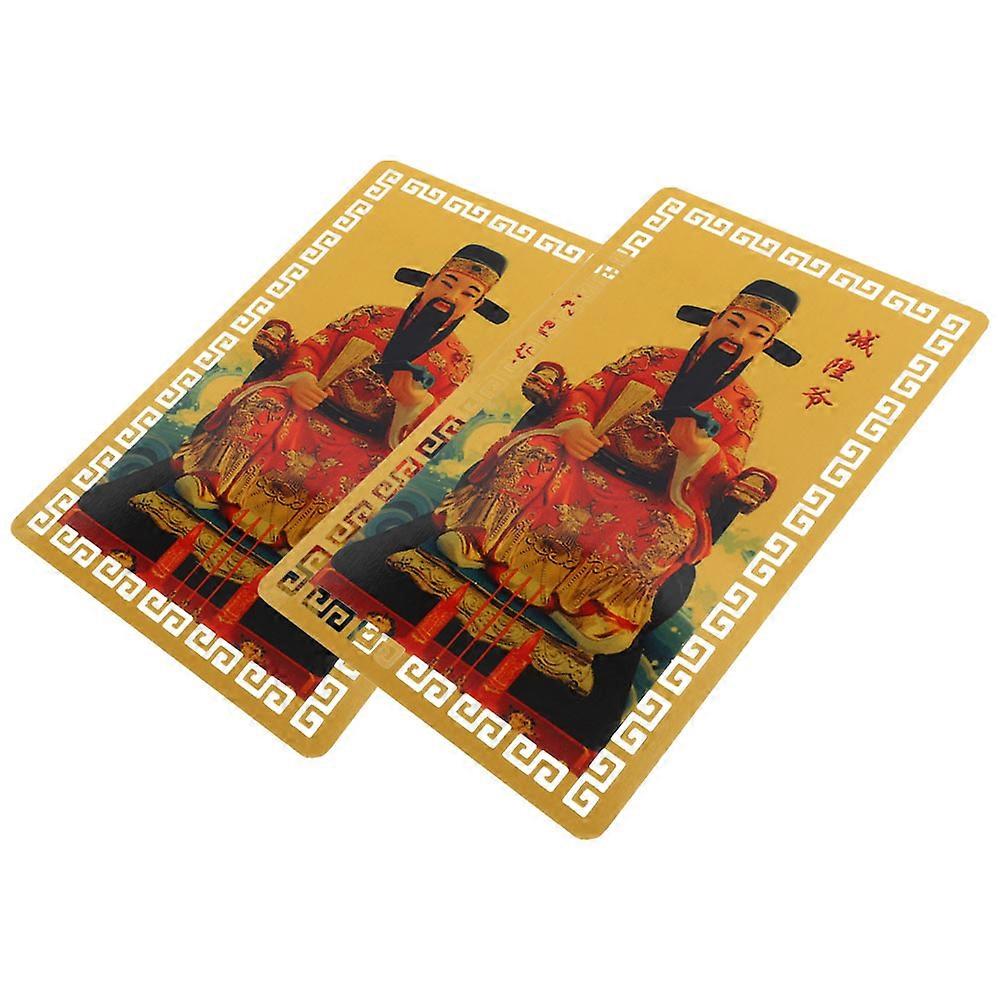 Chinese Taisui Card for Protection 8Pcs PVC Assorted Color Amulet