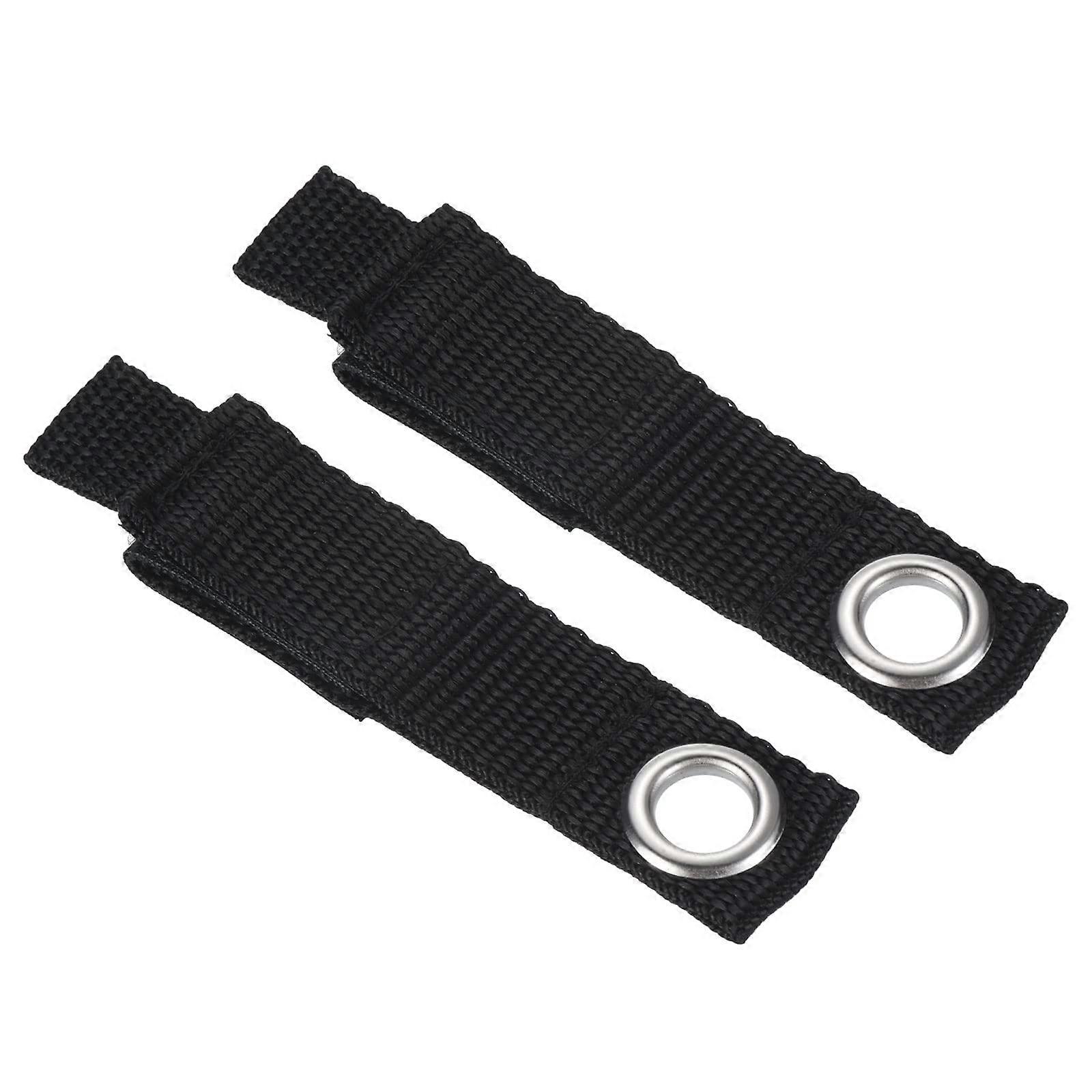 Extension Cord Holder Organizer 7 Inch, 2 Pack Hook and Loop Storage Strap Hanger for Power Cables Rope Hanging Garage Wall Organization, Black