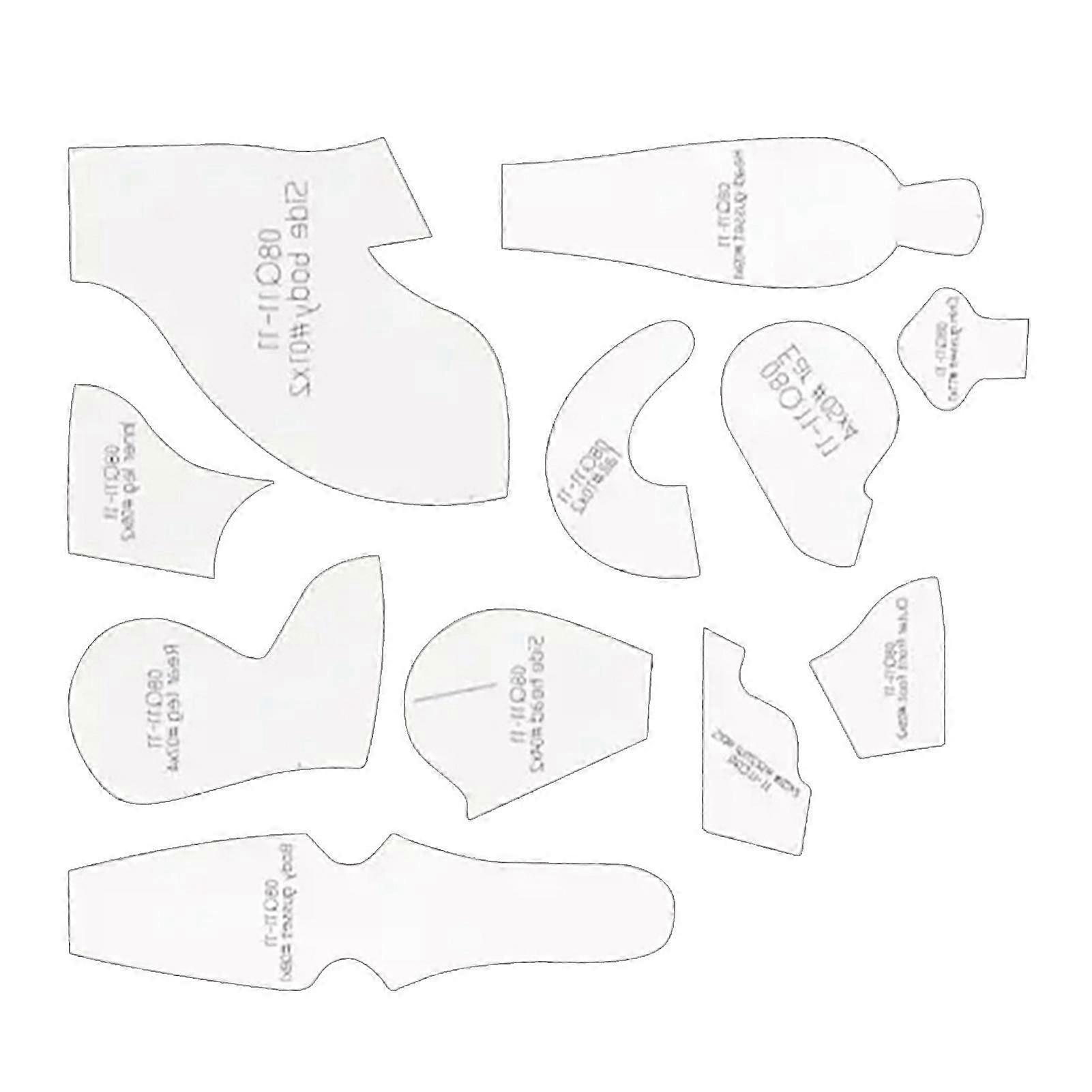 Animal Sewing Pattern Template Ruler Set Practical Reusable Sewing Ruler Handcrafts Supplies