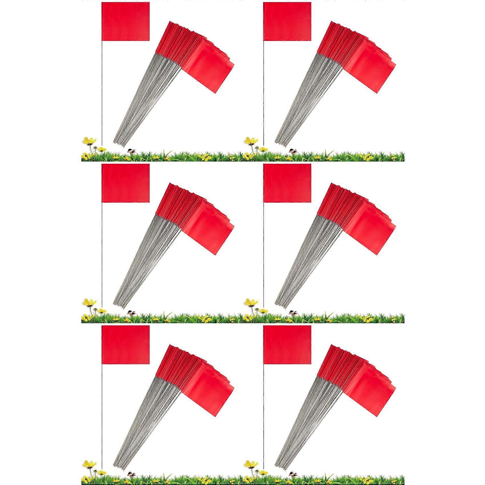 300Pack Marking Flags, Red Yard Flags 15x4x5Inch, Marker Flags, Lawn Flags Markers, Irrigation Flags, Landscape Flags