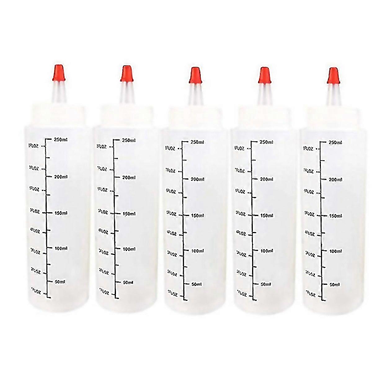 For 5pc Plastic Needlenosed Bottle 250ml