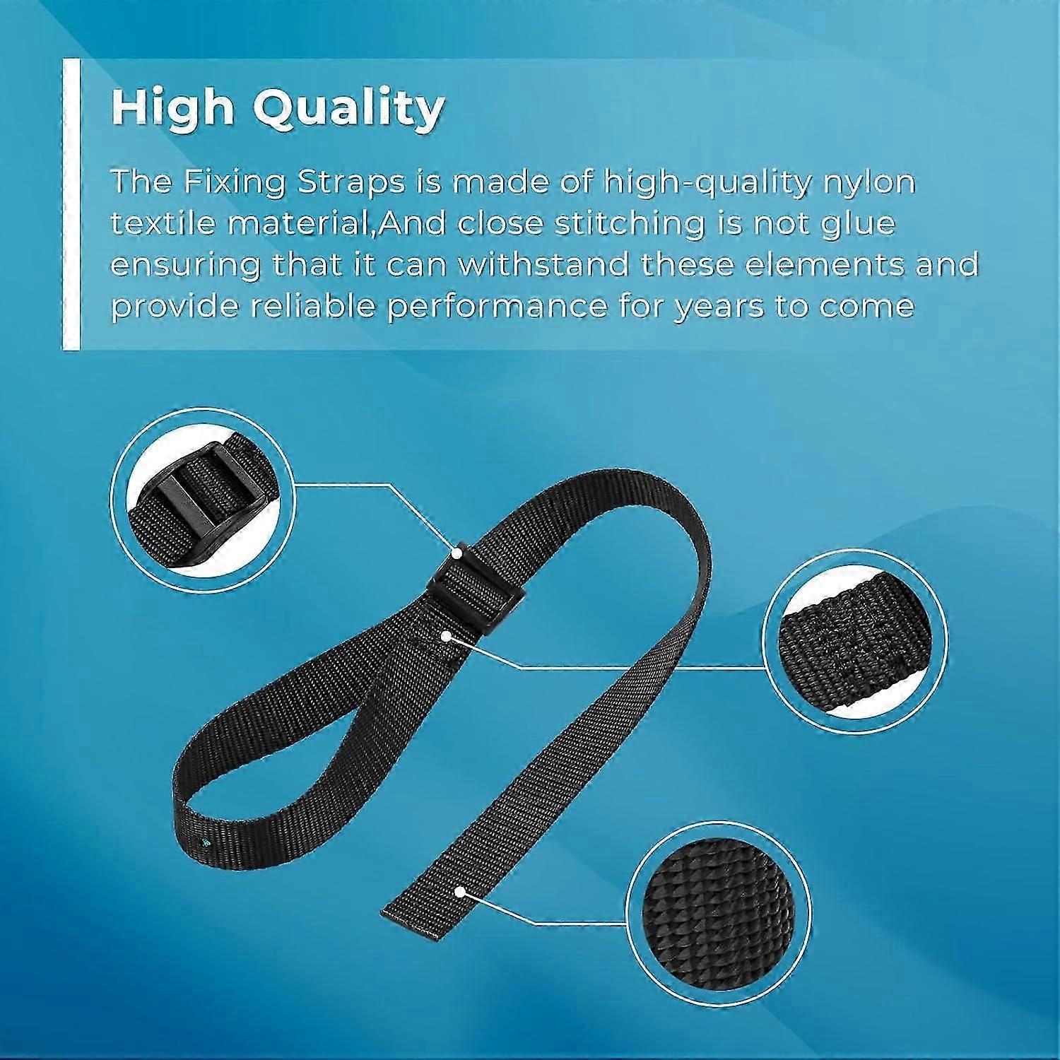 Fußschlaufen für Rudergeräte für Concept 2 Rudergeräte Modelle D und E - Ersatz-Fitnessgurte für Sunny Health Geräte - 2er Pack