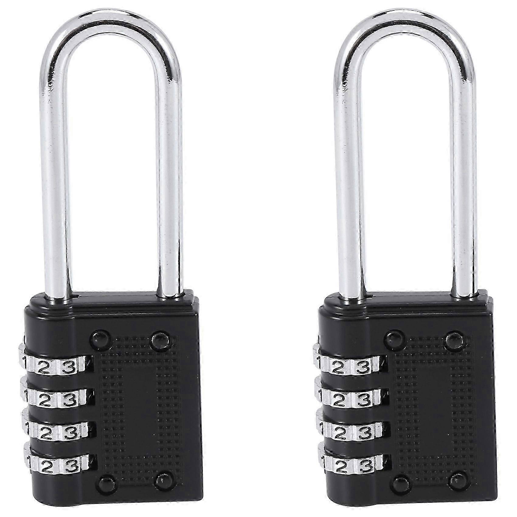 Long Shackle Combination Lock 6.5cm Waterproof 2-Pack compatible with Outdoor Security