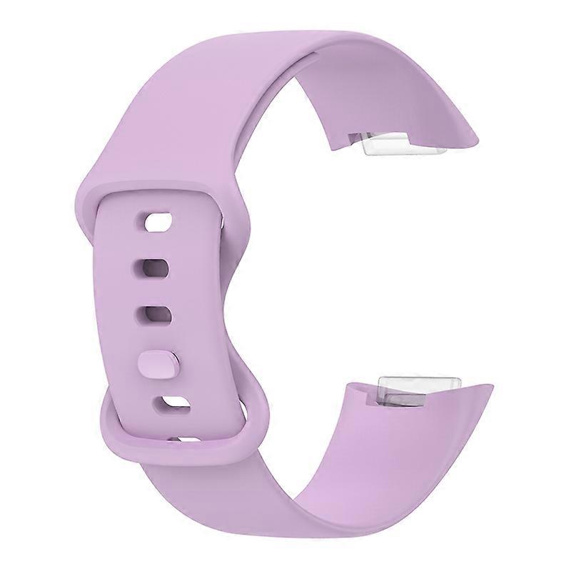 Soft Silicone Watch Band Solid Color Adjustable Bracelet Strap Replacement for Fitbit Charge 6 5