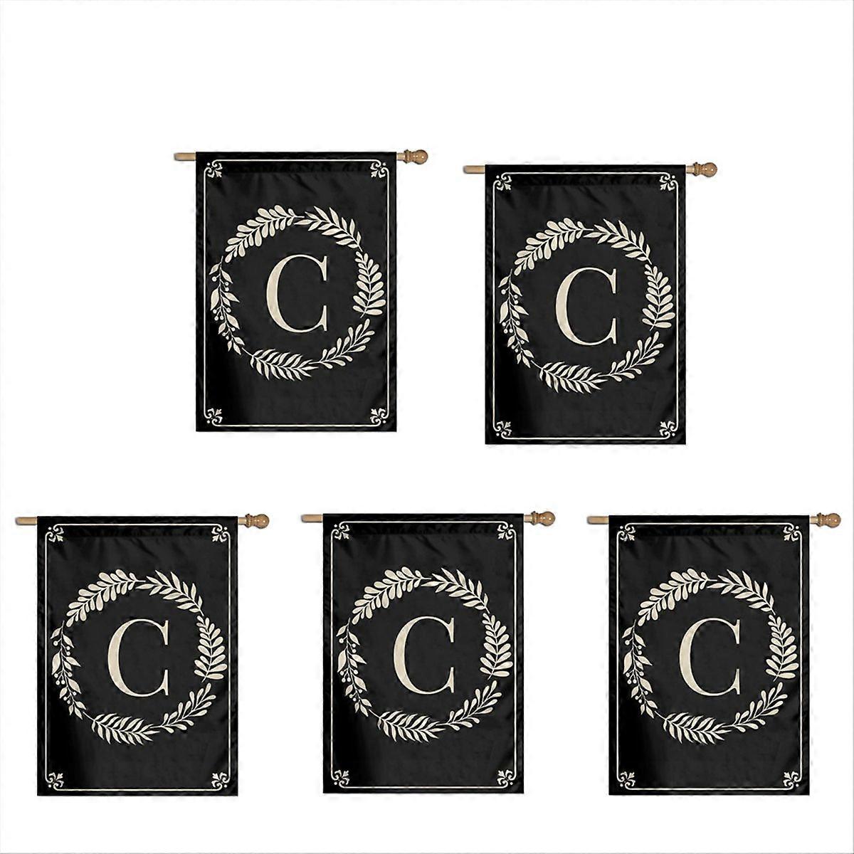 Type C Garden Flag Double Sided Outdoor Wreath Letters