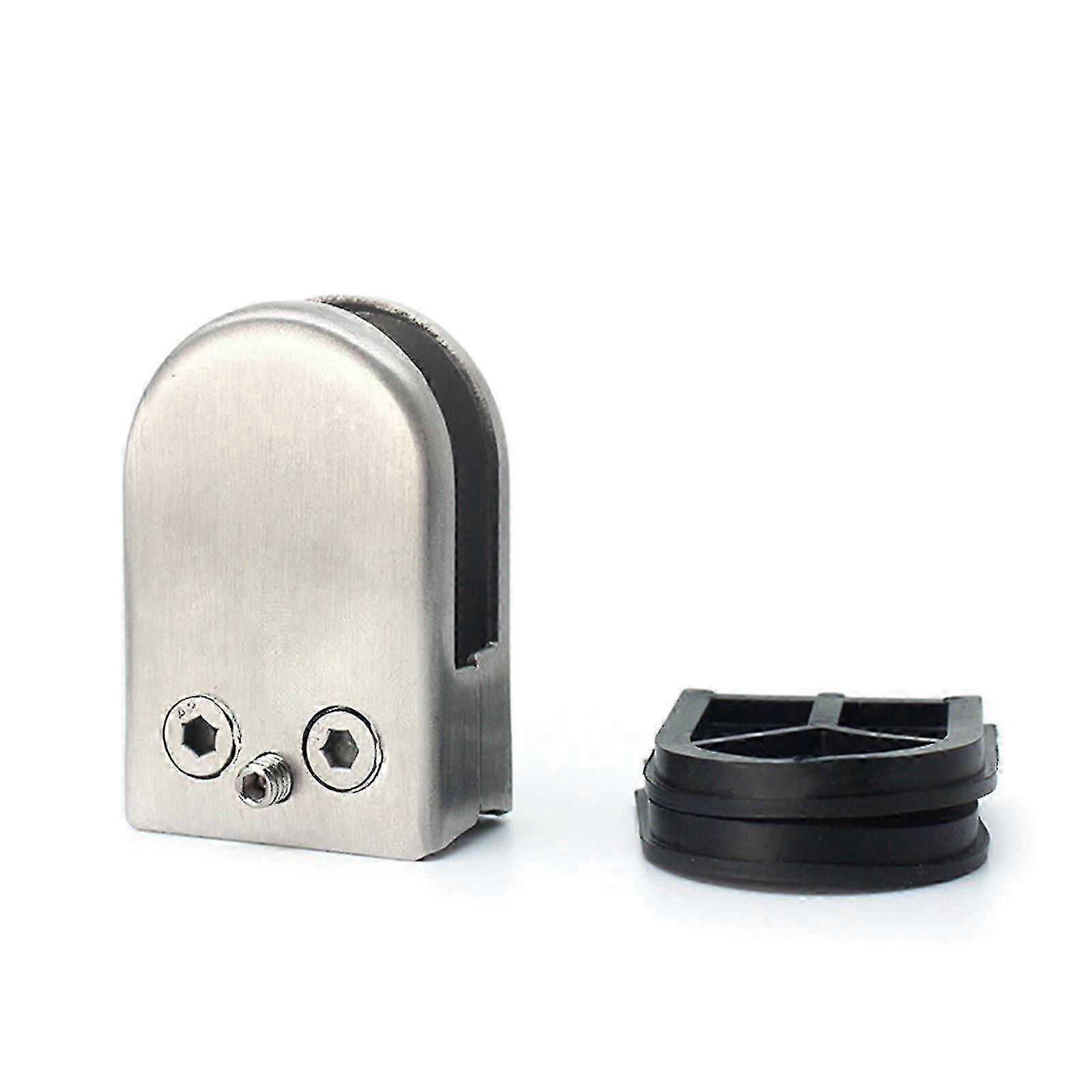 Glasklemmer i rustfrit stål 8 stk til montering af altanrækværk