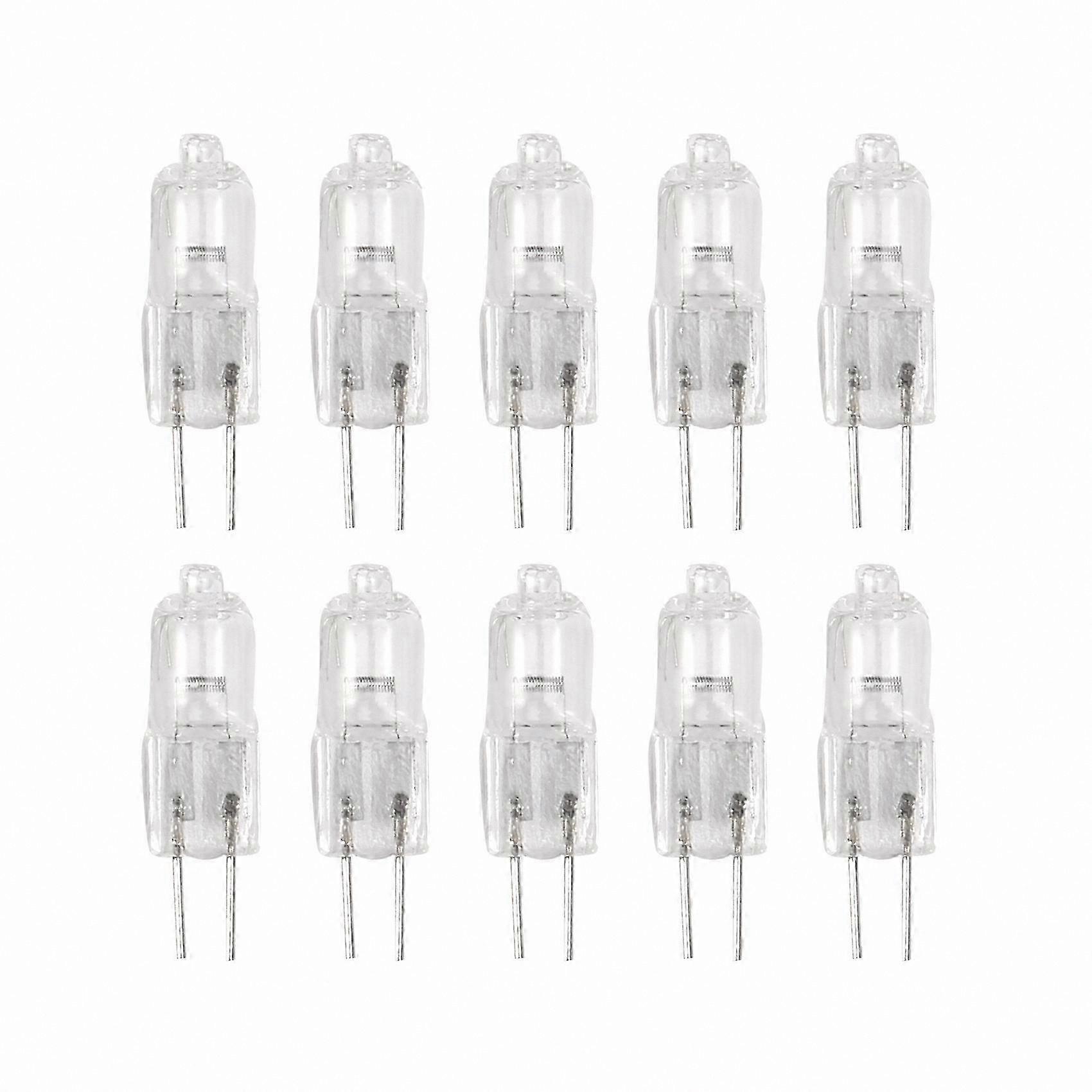 10-Pack G4 Halogen Bulbs, 12V 35W Pin Base, Warm White Light