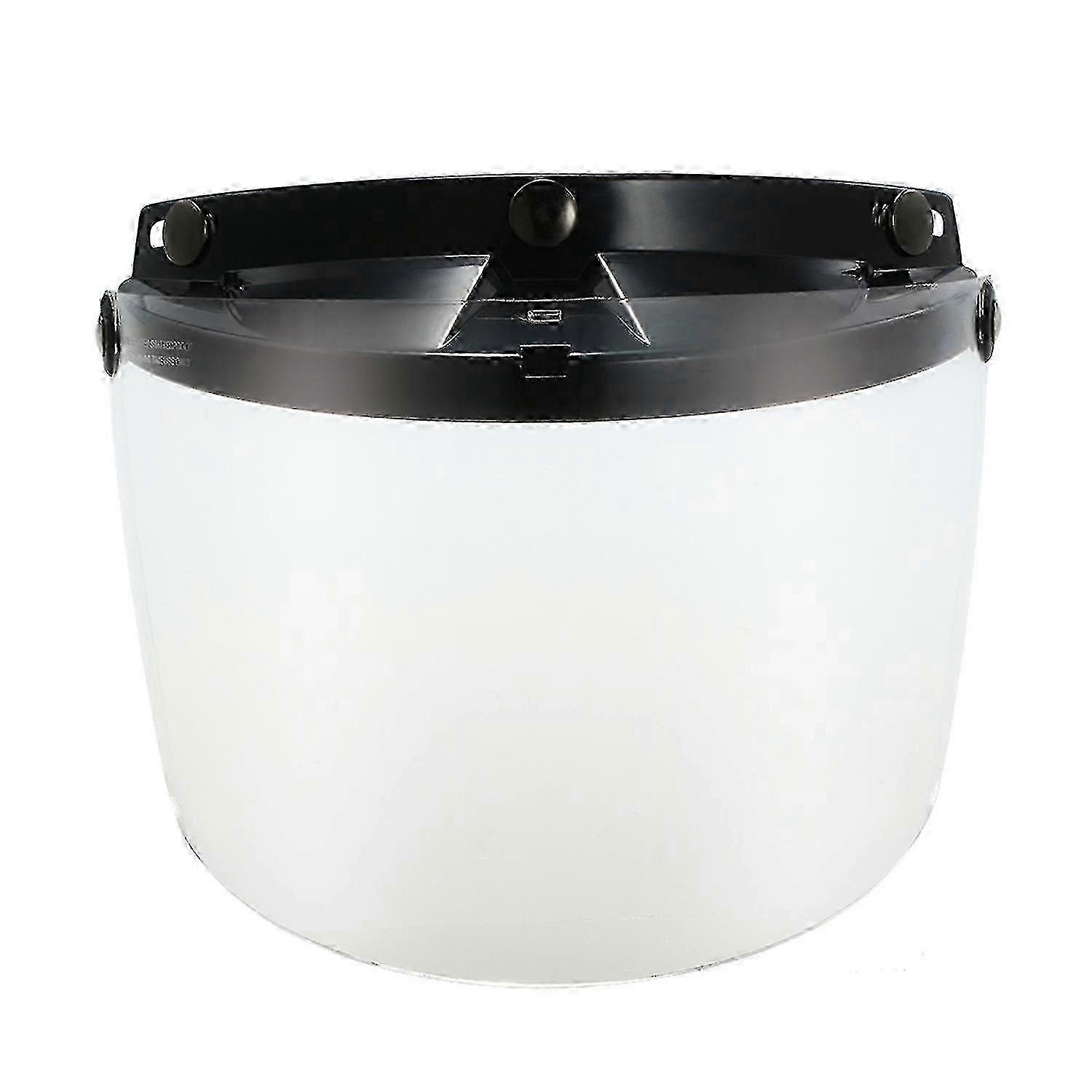 Universal 3 Snap Flip Up Visor Shield Lens for Retro Open Face Motorcycle Helmet