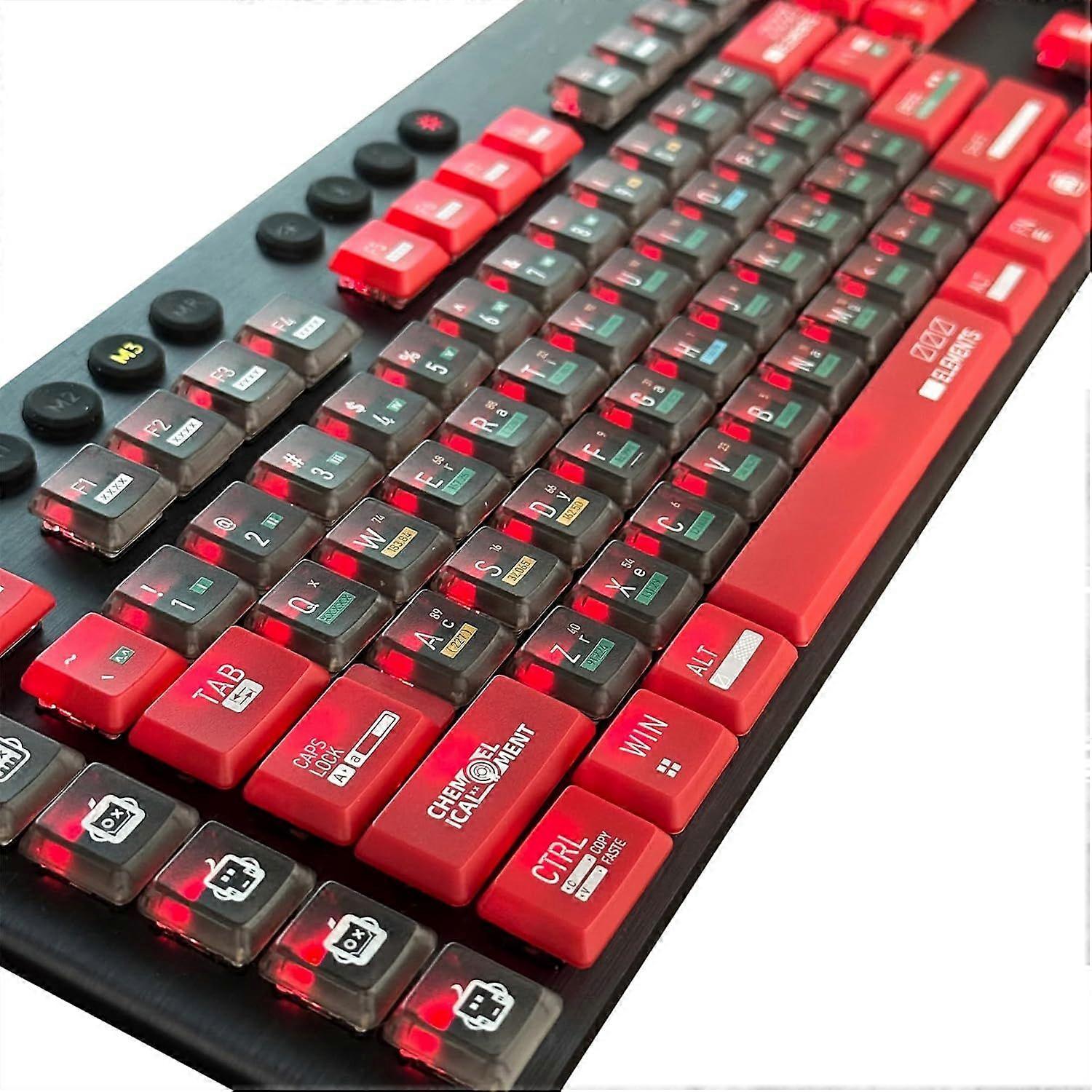 Chemical Element Gaming Theme Dual Color PBT Keycaps Suitable for Logitech G815