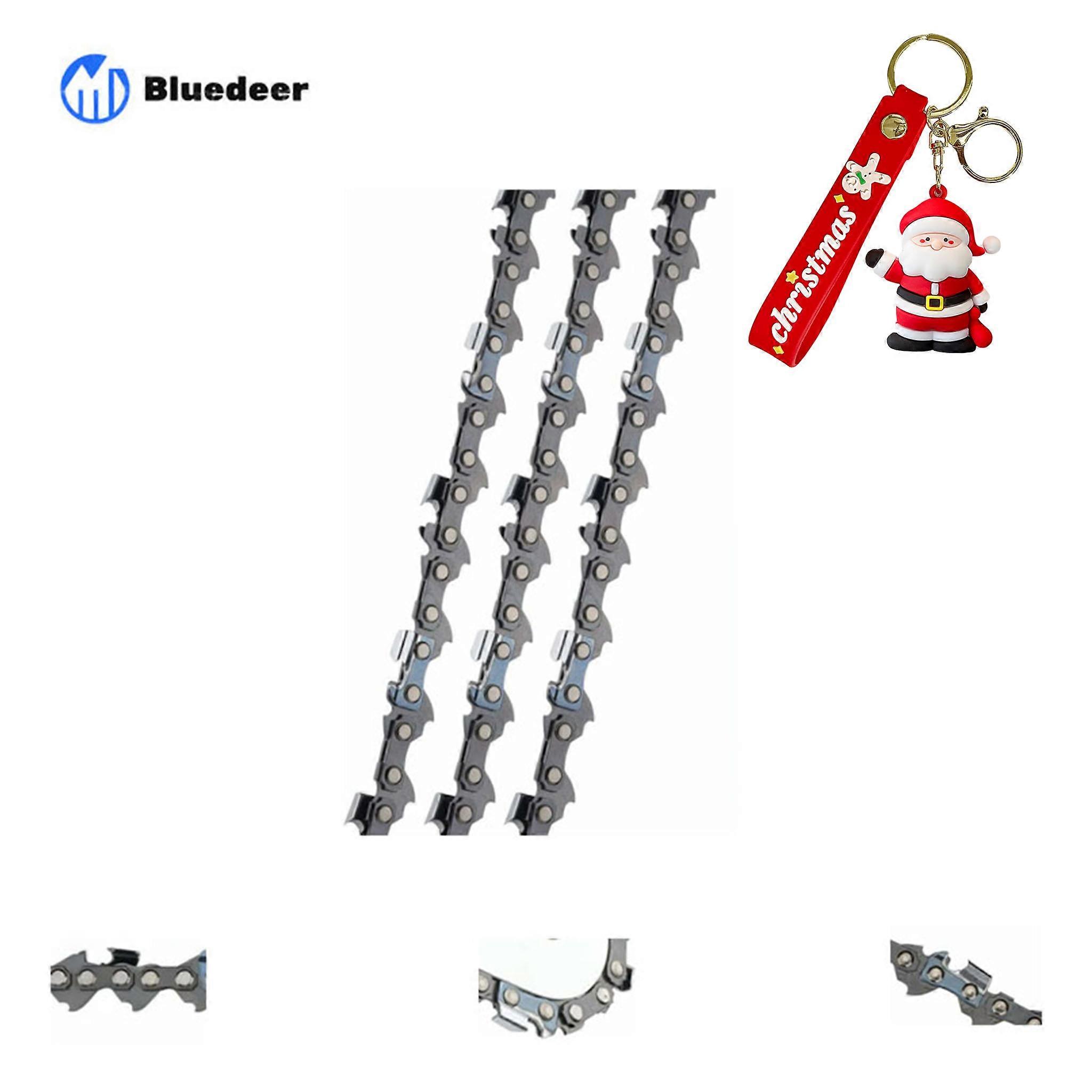 Set of 3 3/8"LP Chainsaw Chains, 52 Links, 1.1mm Diameter, 35cm Length, Low Kickback, Compatible with Bosch AKE 35 S, AKE 35-19 S, Einhell, Husqv