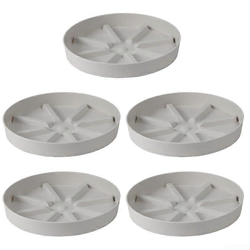 Plastic Flower Pot Trays 5Pack White Drainage Tray For All Plants