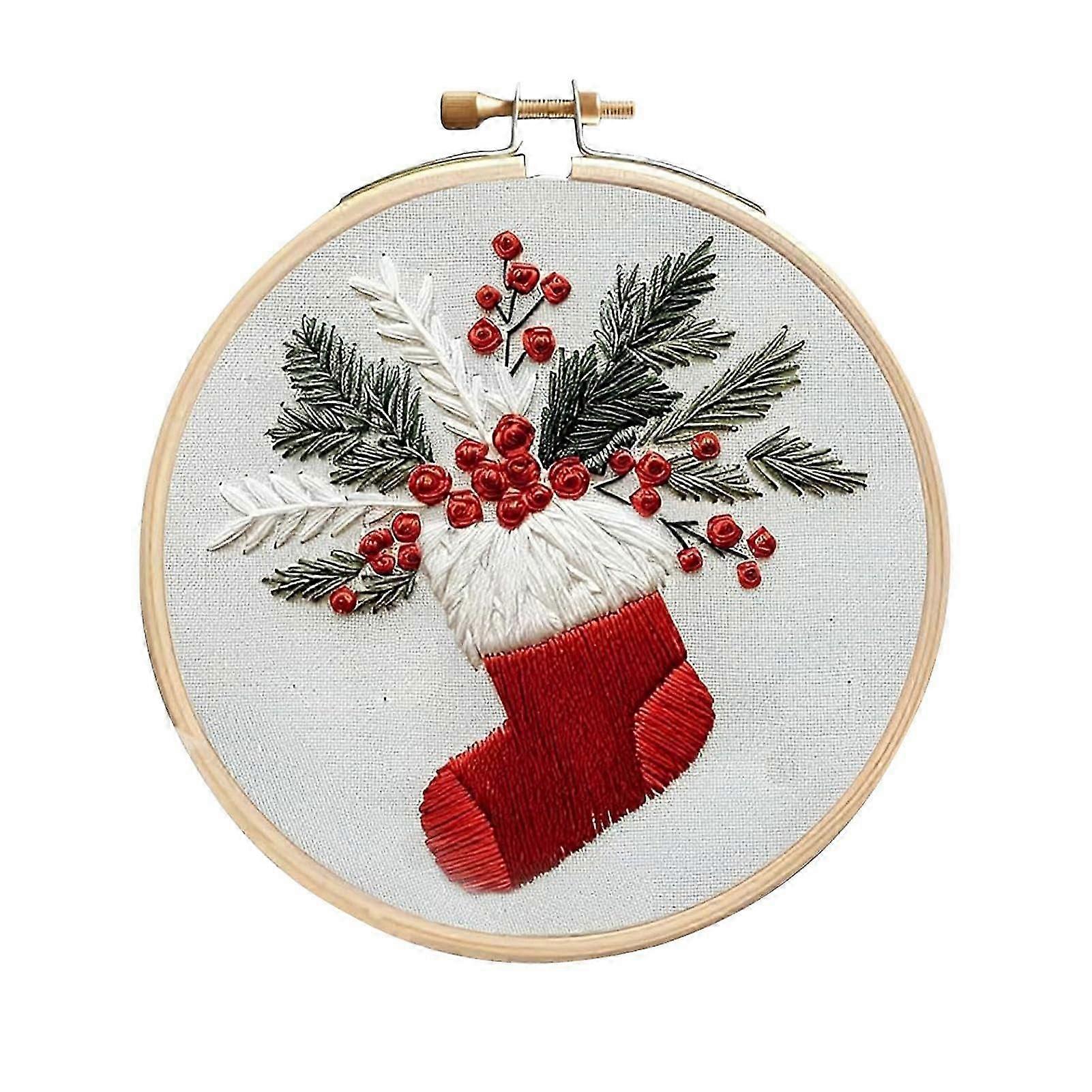 Christmas embroidery kits for beginners with Christmas patterns