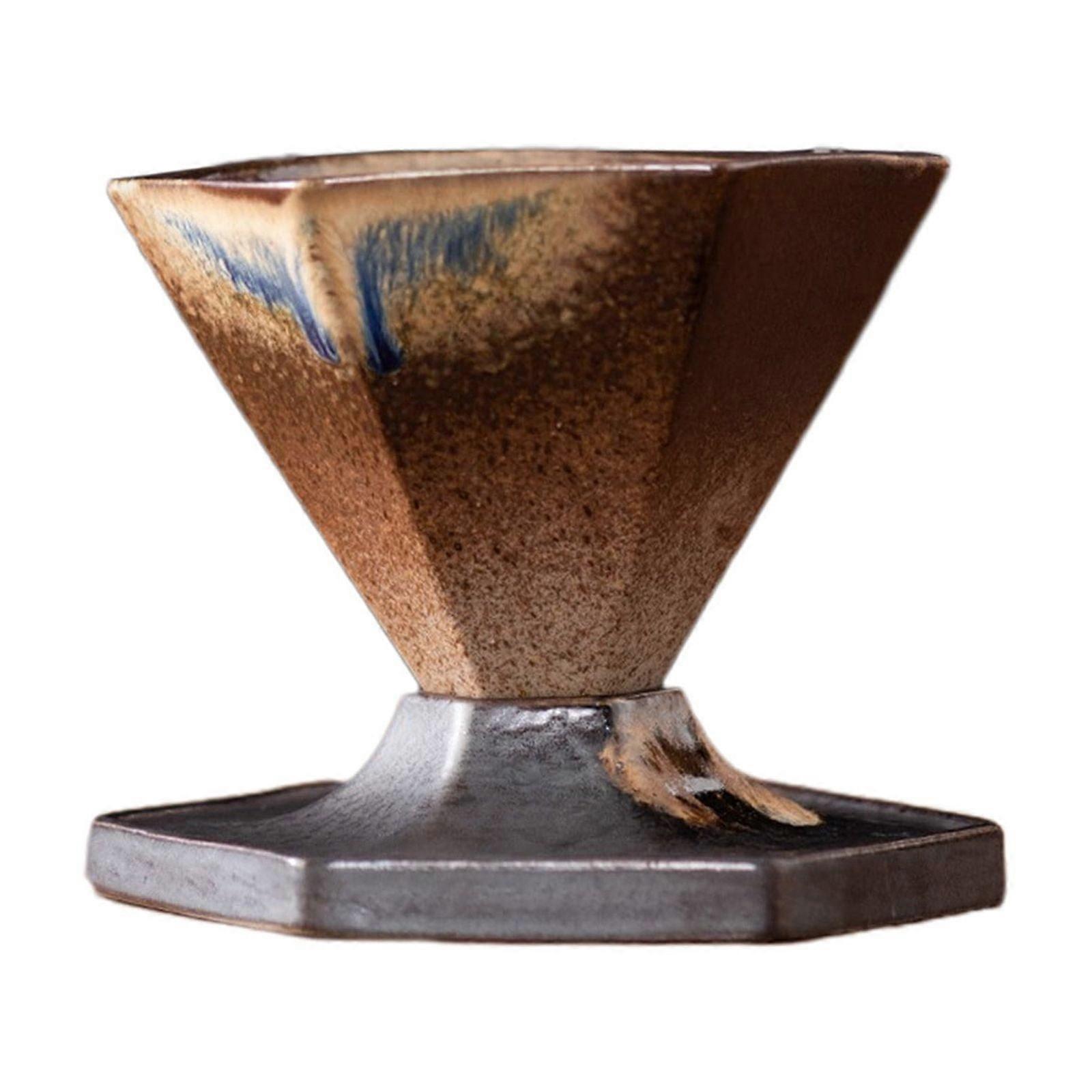 Minerals Crystal Coffee Mug, Meditation Mug, Hexagonal with Detachable Base, Multi Colored - Compatible with crystal healing practices