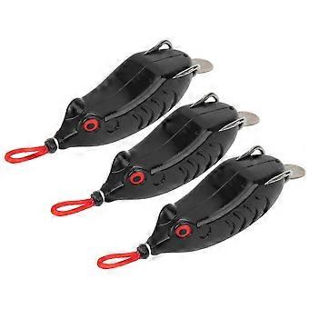 Kit de leurres de pêche en plastique souple 3pcs 7cm 62g 8 # Ensemble de couleurs