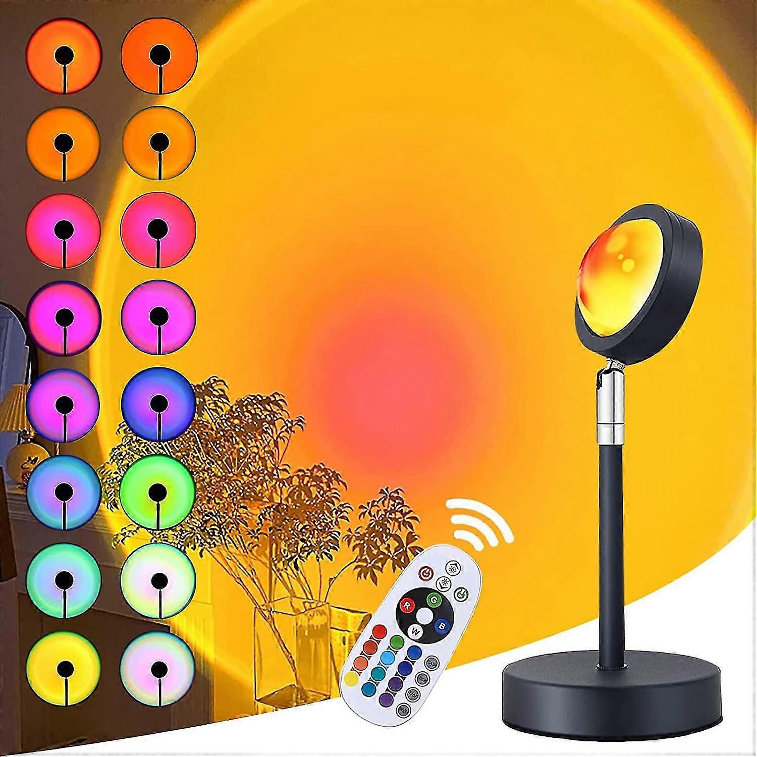 Sunset Lamp, Home Decor Projector Light With 16 Colors 4 Modes, Color Changing Lamp Sunlight Projection Gift For Kids