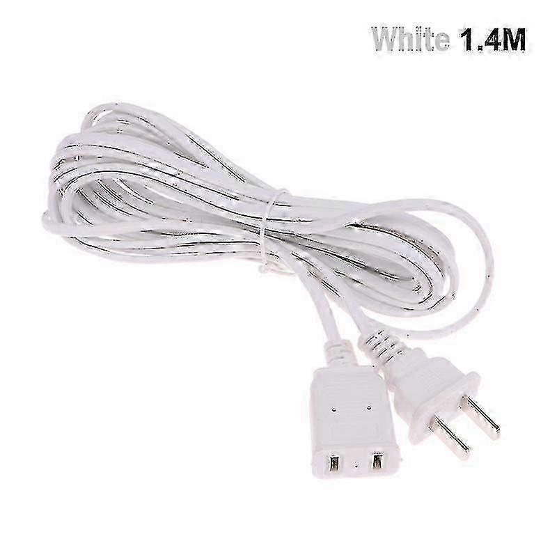 Huiyun AC Power Cord White Black Line With On/Off Switch Button Cables Wire Two-pin US Plug Cable Extension Cords EU Type Adapter