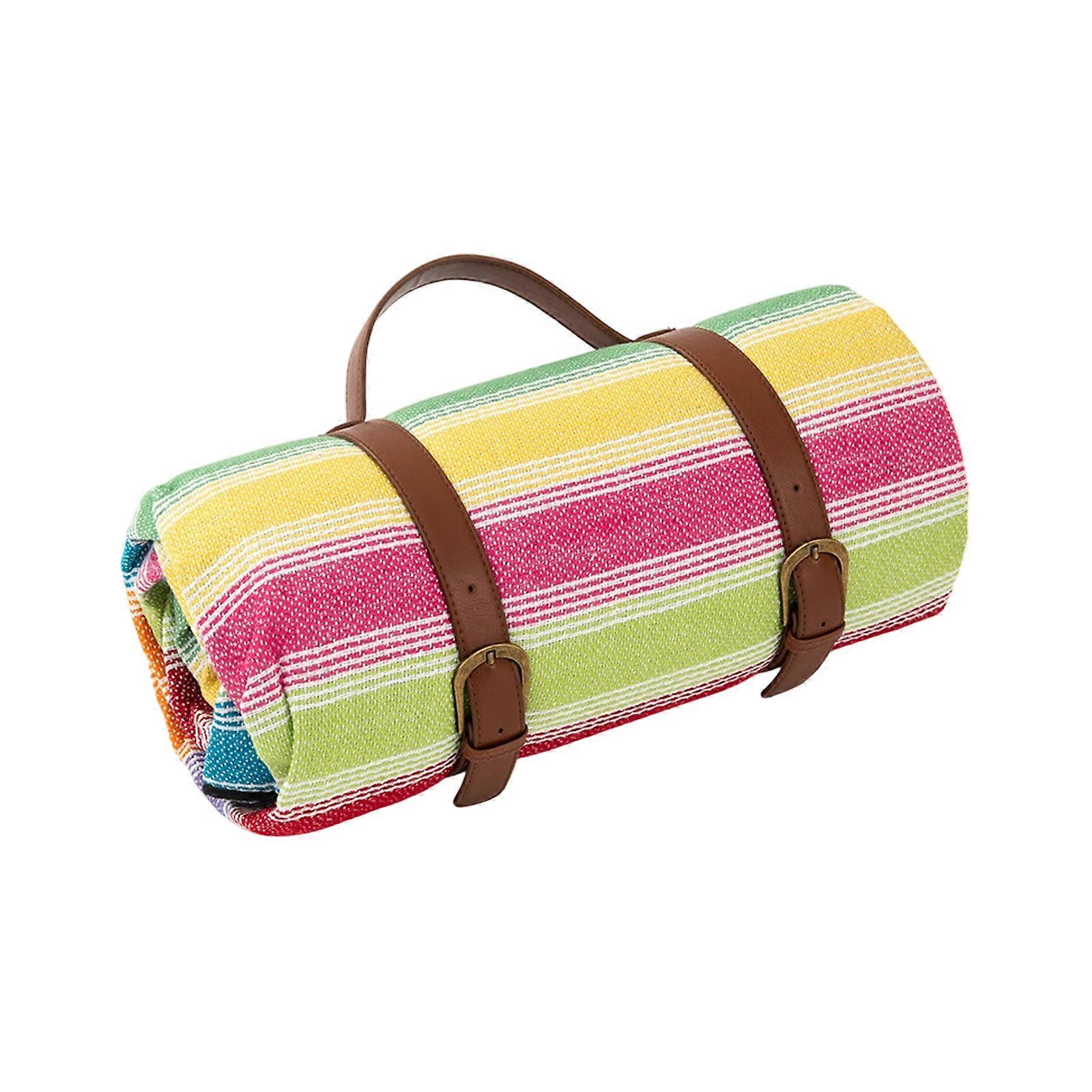 Heavy Type 150x200cm Picnics Grounds Cover With Metal Clasps Leather Strap and Water Resistant Acrylic Fabric Texture   lamp