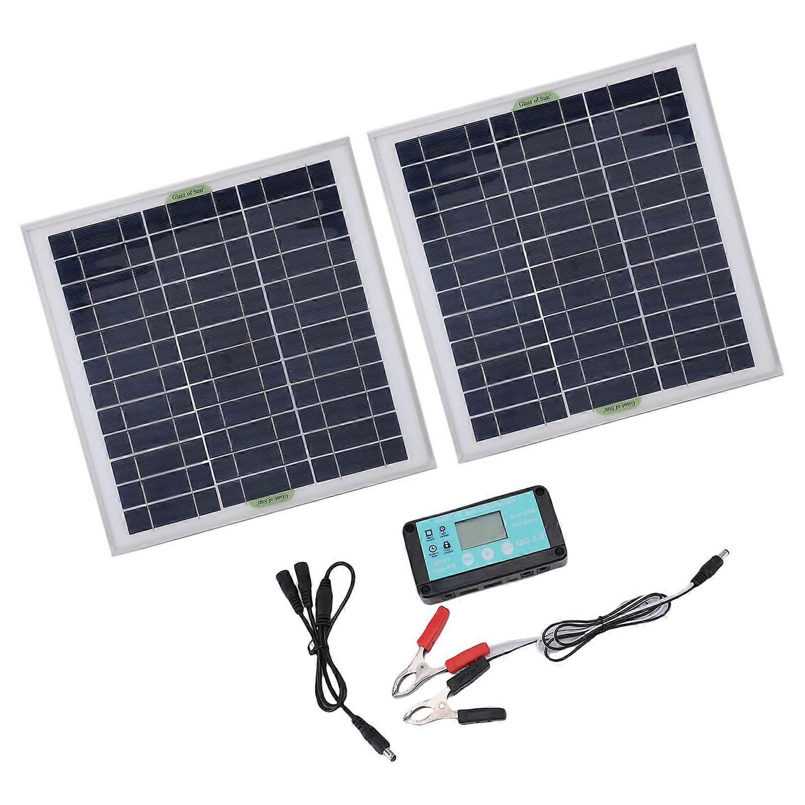 Solar Panel Intelligent Fast Charging Controller Monocrystalline Solar Cells Charging Panel Solar Charge Controllers Multicolor