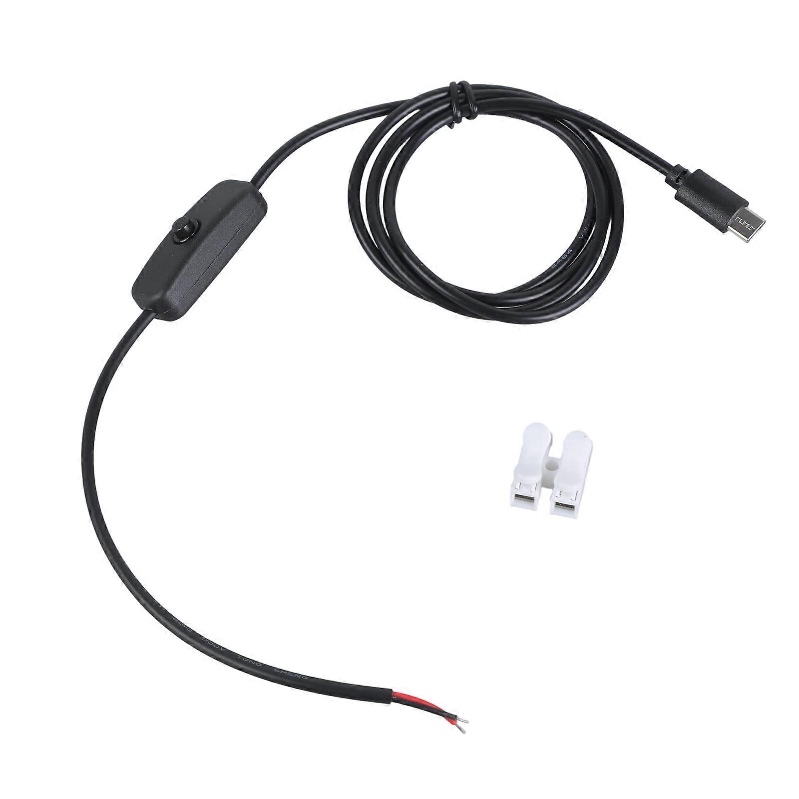 2 Pin Bare Wire USB CREATE Power Cord Change Control 5V 2A Output Consistent For Cameras Routers Dolls  Tinned Bronze Conclusions Multicolor