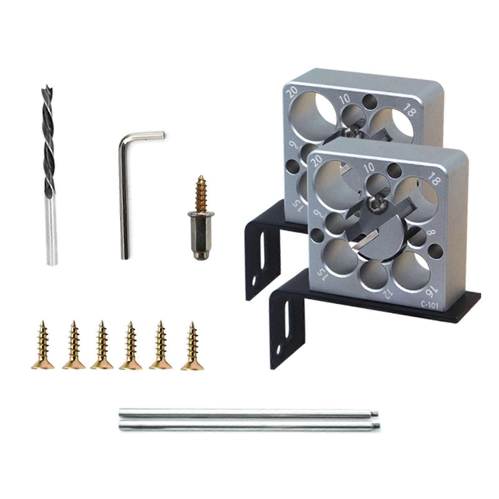 Professional Precise Wood Dowel Cutting System With 8 Interchangeable Hole Size 8 20mm Carbide Insert For Smooth Milling Multicolor