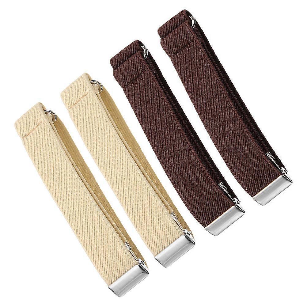 Elastic Adjustable Sleeve Garters for Shirts Assorted Color 2Pairs