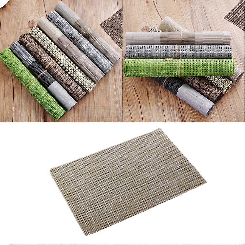 Heat-Resistant Placemat PVC Waterproof Rectangular Table Mat for Restaurants 1Pcs