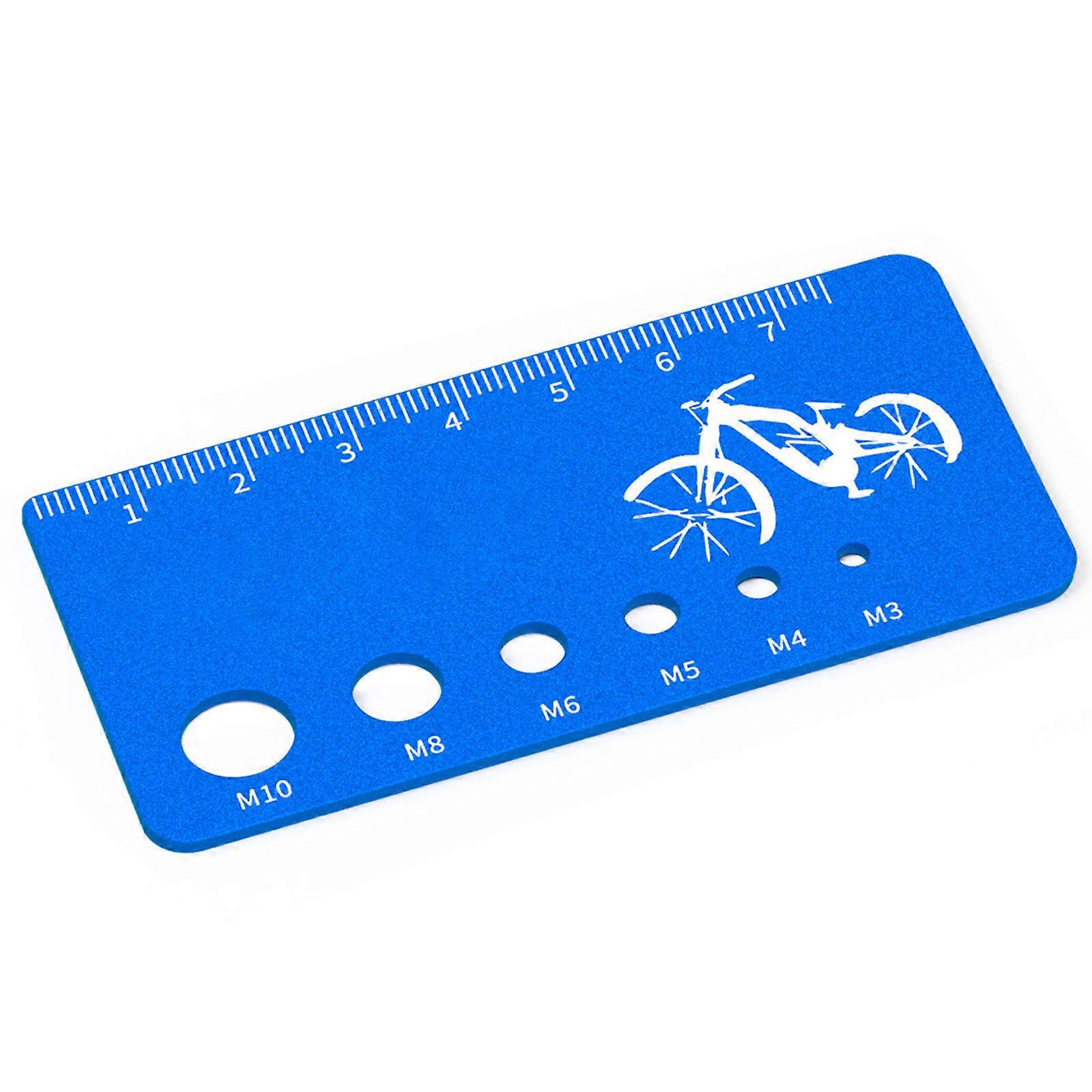 Thin Permanent Aluminum Measure With Clear Scale Indicators For Screw Thread Measurement In Mechanical Applications  Blue