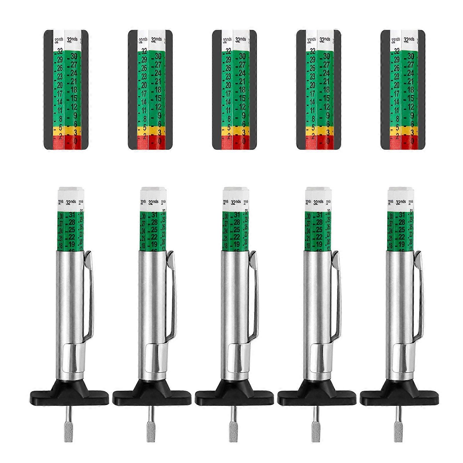 Tire Treads Depth Gauges, Tire Depth Gauges with Pocket Clip,Accurate Treads Gauges Depth Measuring Tool for Car Multicolor