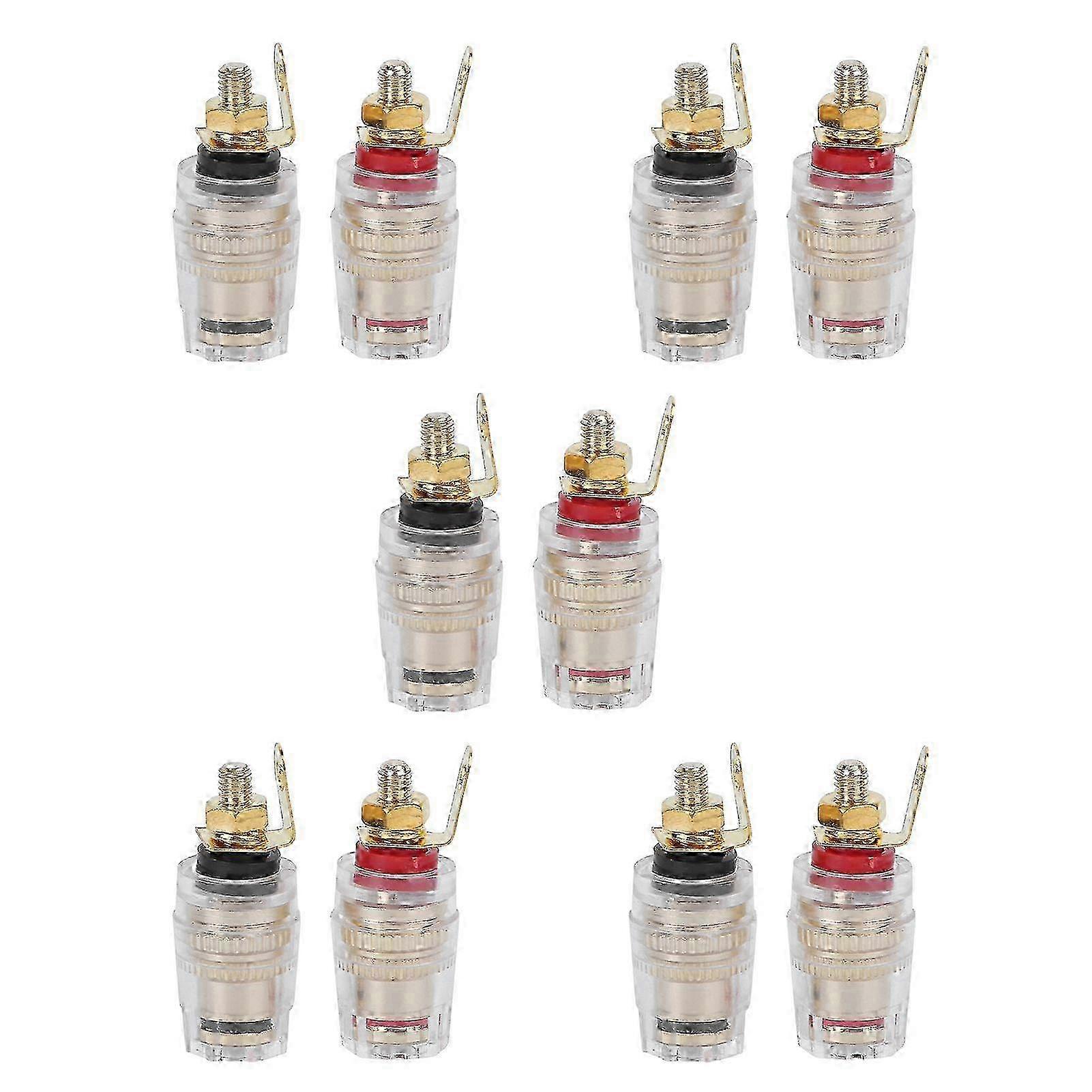 10pcs Gold Plated Speaker Amplifier Terminal Binding Post Banana Jack Connector Socket z