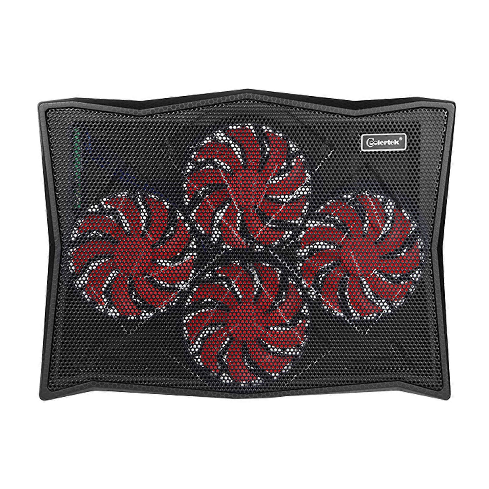 Laptop Cooling Pad Laptop Coolers for Notebook Gaming Fan Stable Stand Adjustable with 2 USB Port and Phone Holder  Red