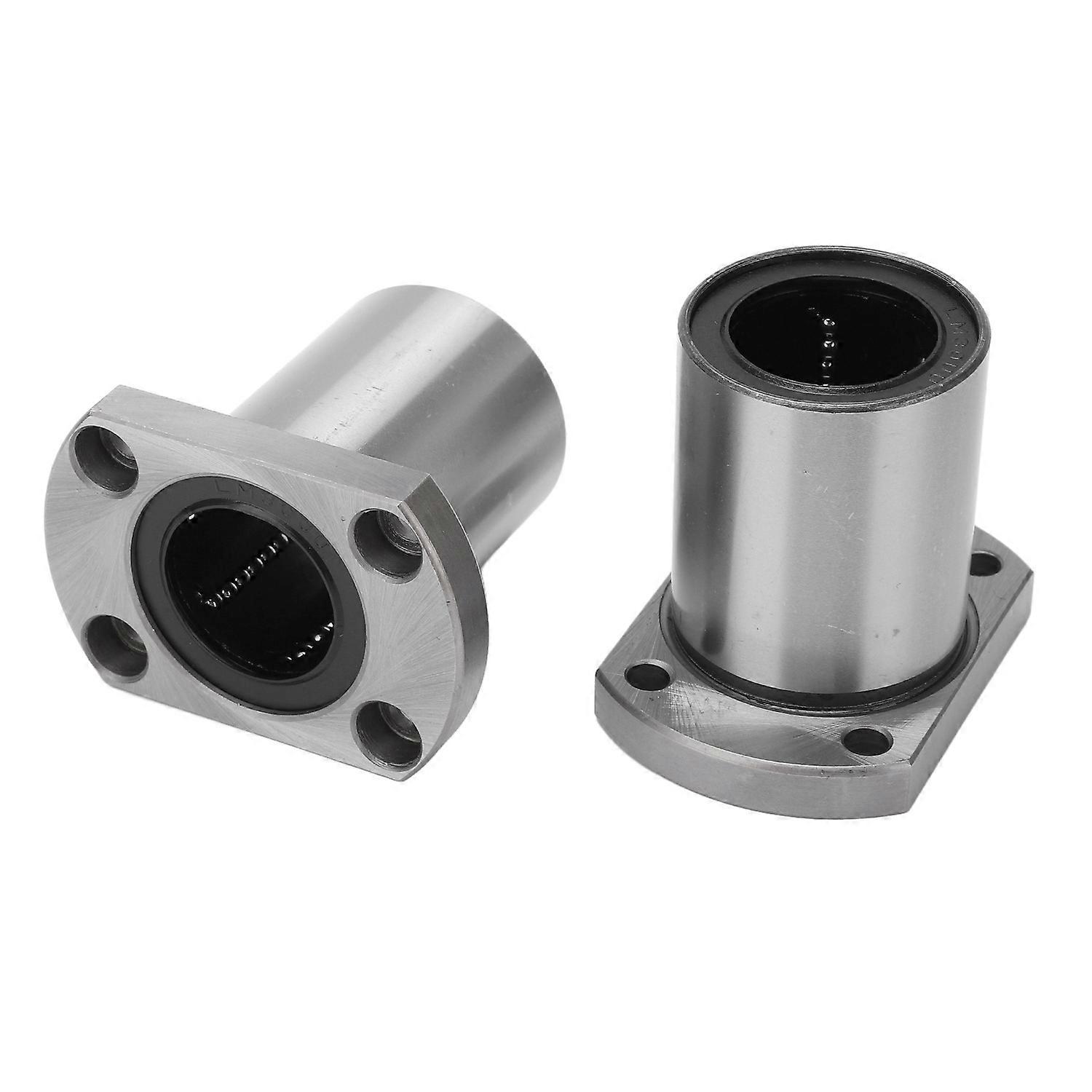 2Pcs Flange Linear Bearing Low Operating Load Smoothly Rotation Point Contact Linear Bearing Replace
