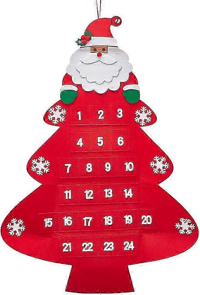 Fabric Advent Calendar with 24 Pockets for Christmas Countdown Decor