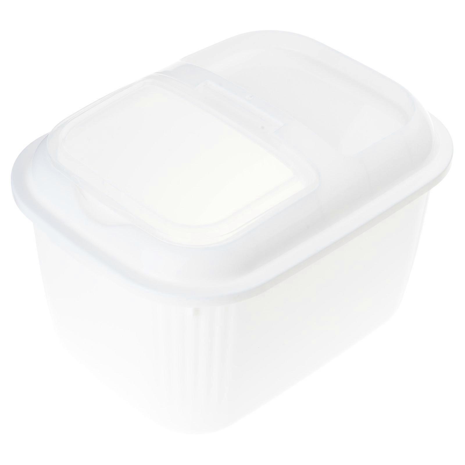 Reusable 10kg Large Capacity Rice Airtight Holder Grain Flour Container Storage  Gray