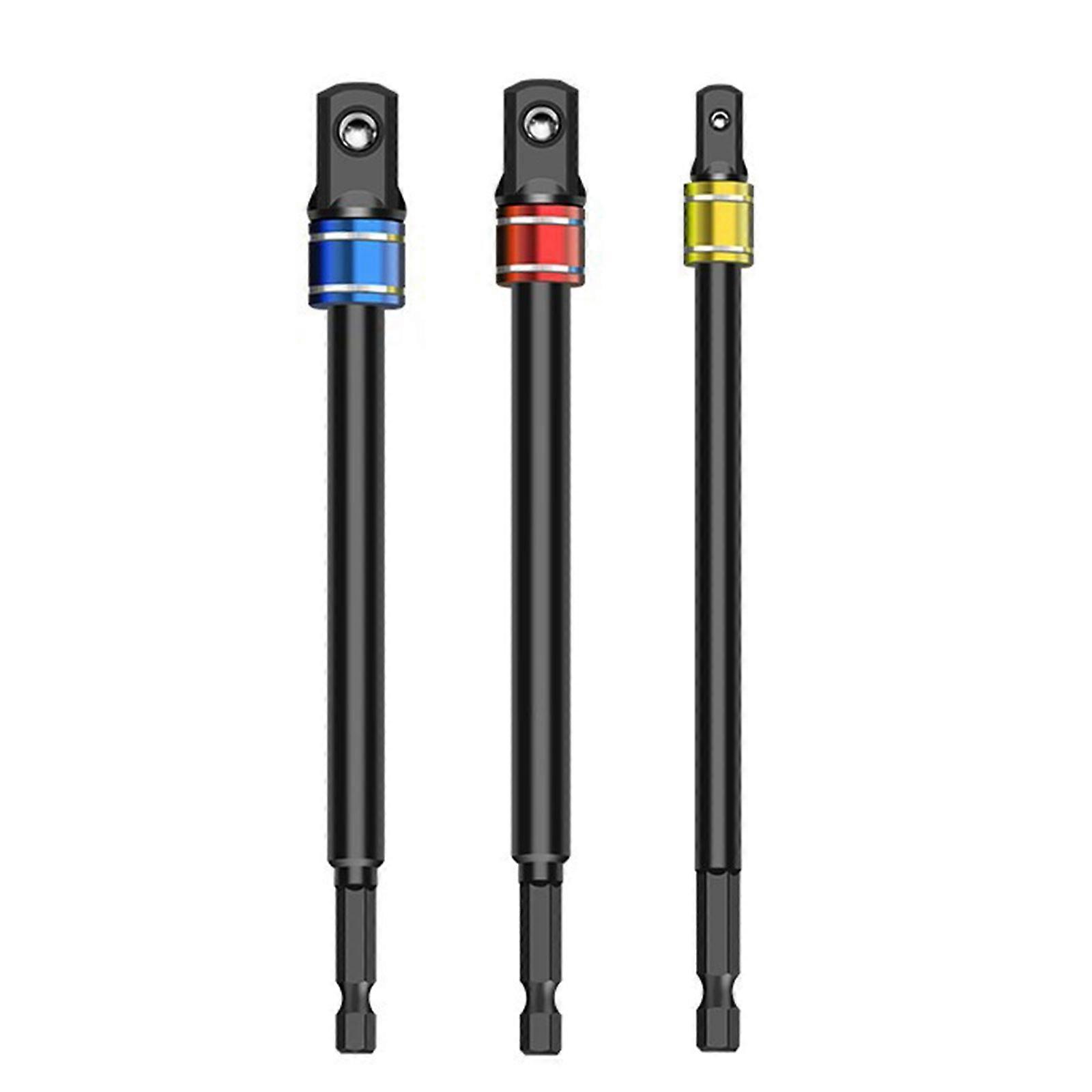 3Pieces 1/4 3/8 1/2" Socket WrenchImpact Socket Adapters Set Tool Extension Drill Adapters Bit Set Husband Dad Gift Multicolor