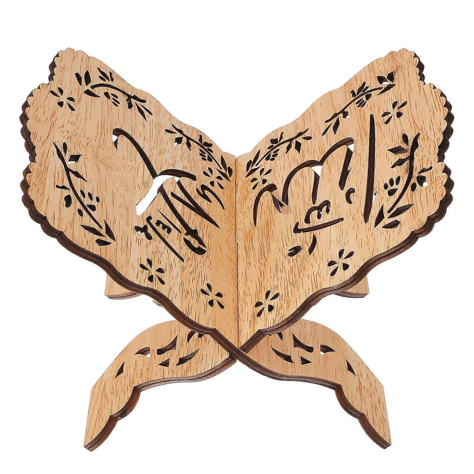 Wood Book Stand Table Book Stand for Bookshelf Portable and Simple Design 1Set