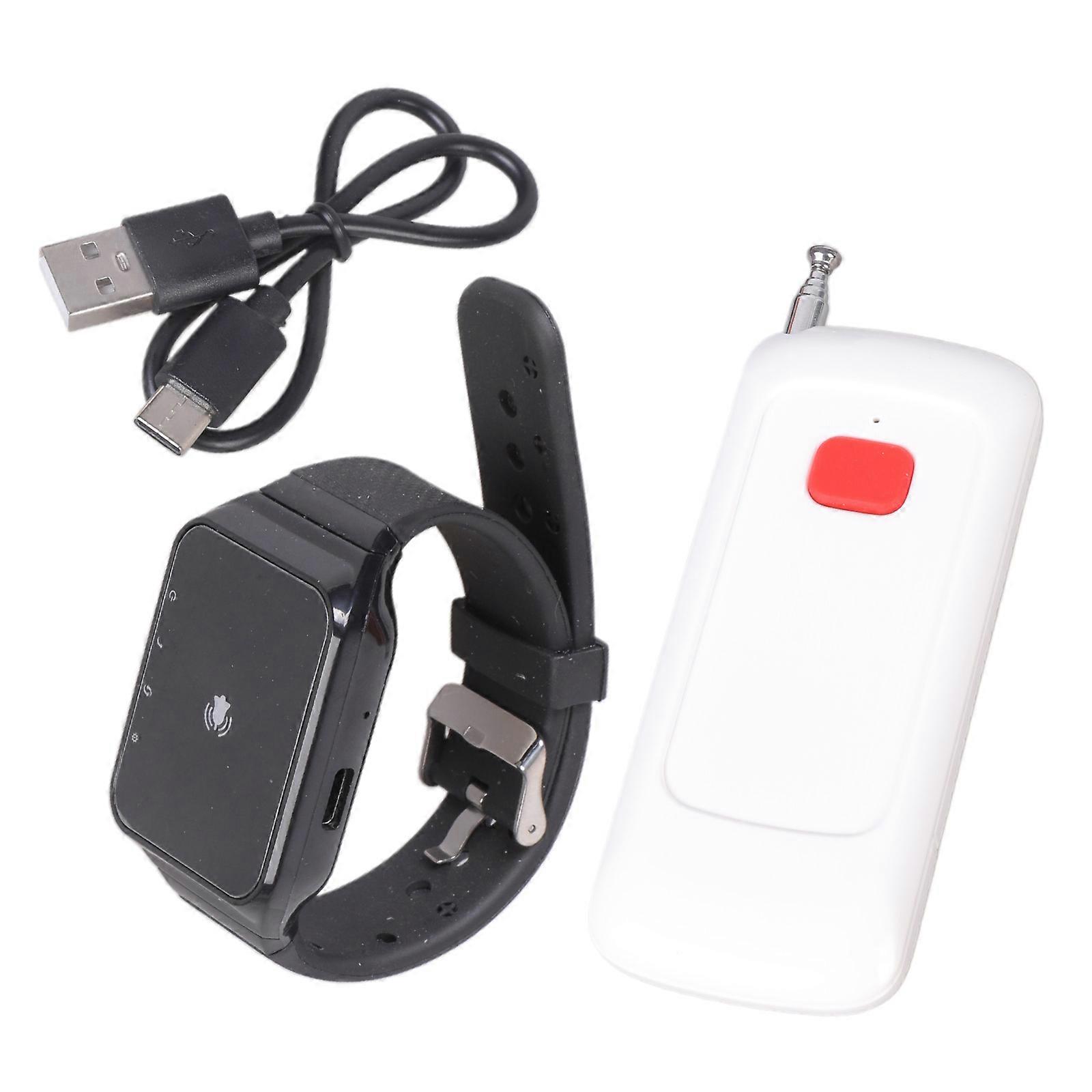 Wireless Emergency Call Wristband For Elderly Patients Restaurant Calling Pager Watch Receiver with LED Display Multicolor