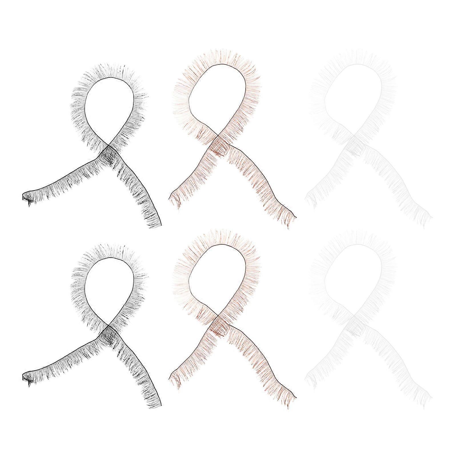 Doll Eyelashes for Dolls False Eyelashes 6Pcs DIY Pack