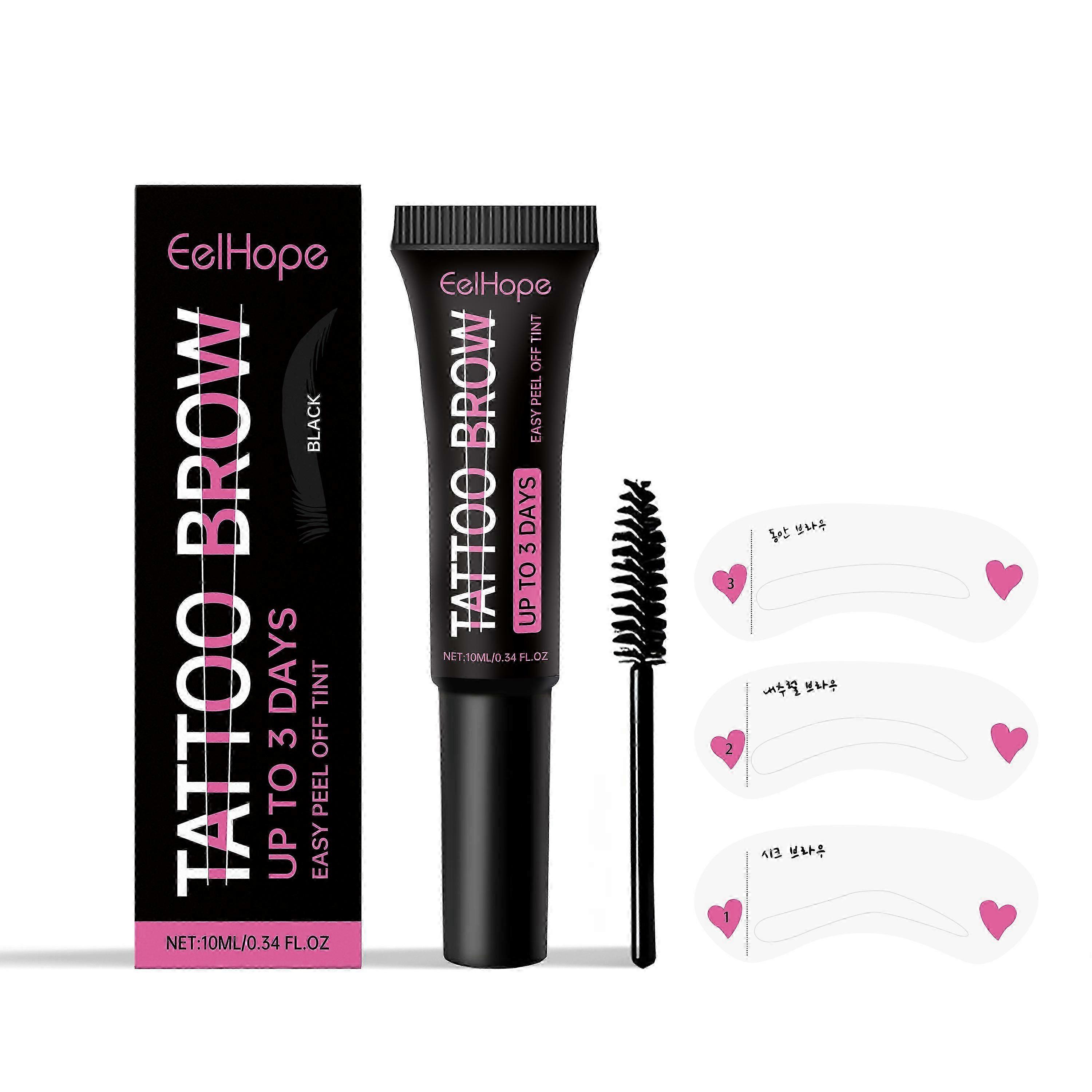 LongLasting Tattoo Eyebrow Gel with Natural Color  Moisturizing, Nourishing, Easy PeelOff for Flawless, SmudgeProof Brows All Day