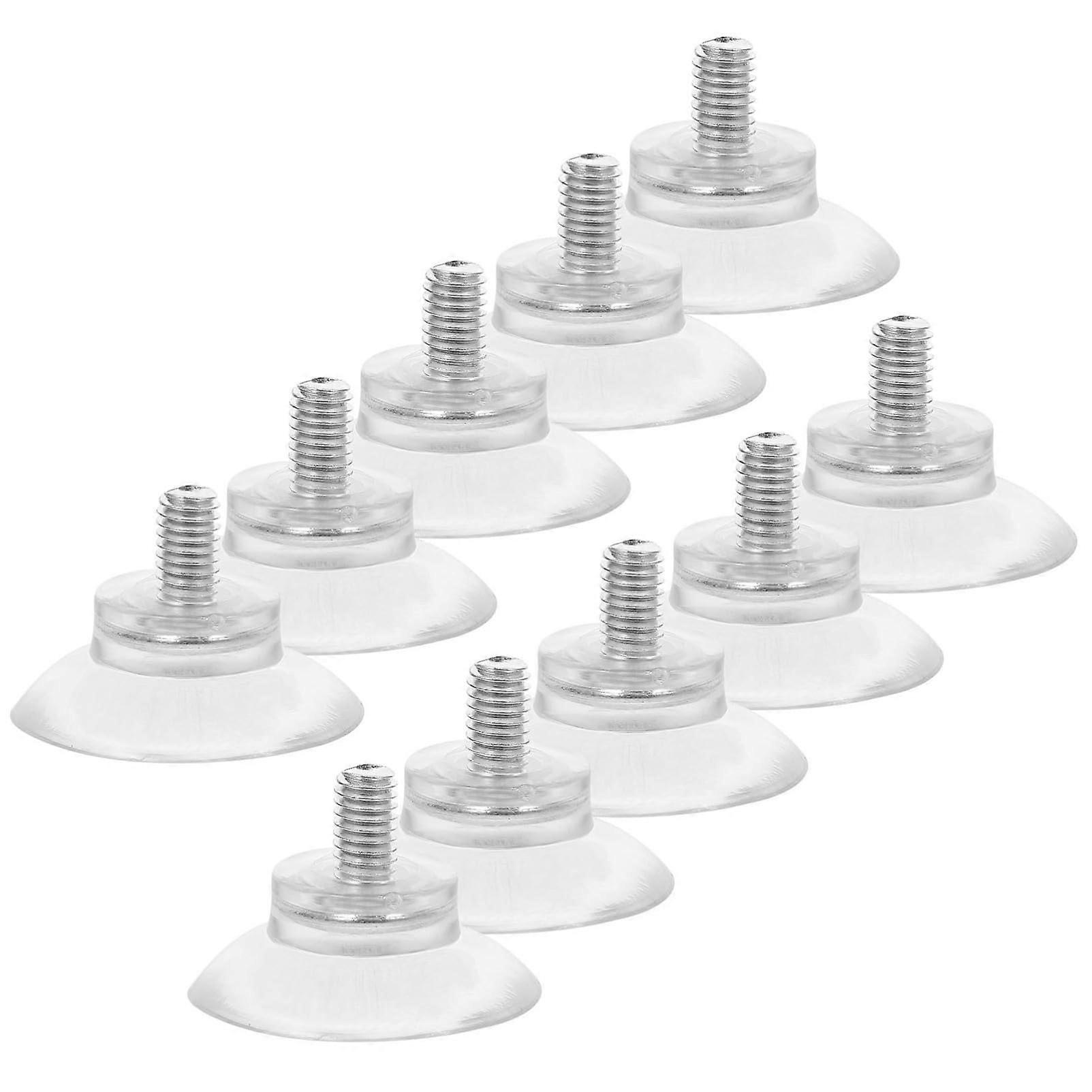 10pcs Heavy Duty Transparent Suction Cups with Screw Mount for Windows and Smooth Surfaces