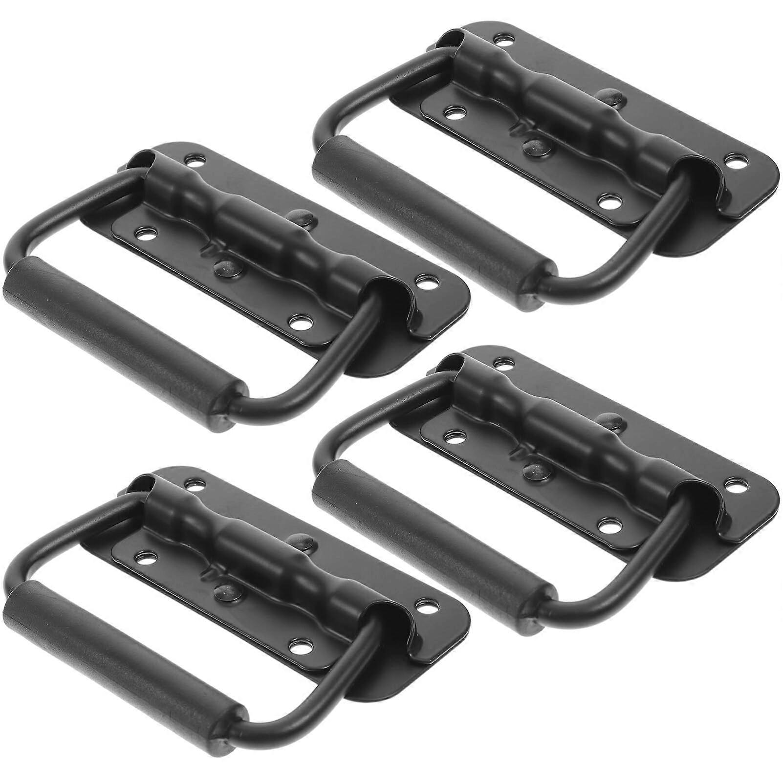 Spring Loaded Stainless Steel Cabinet Handle Rustproof Marine Grade 4 Inch Folding Pull Ring