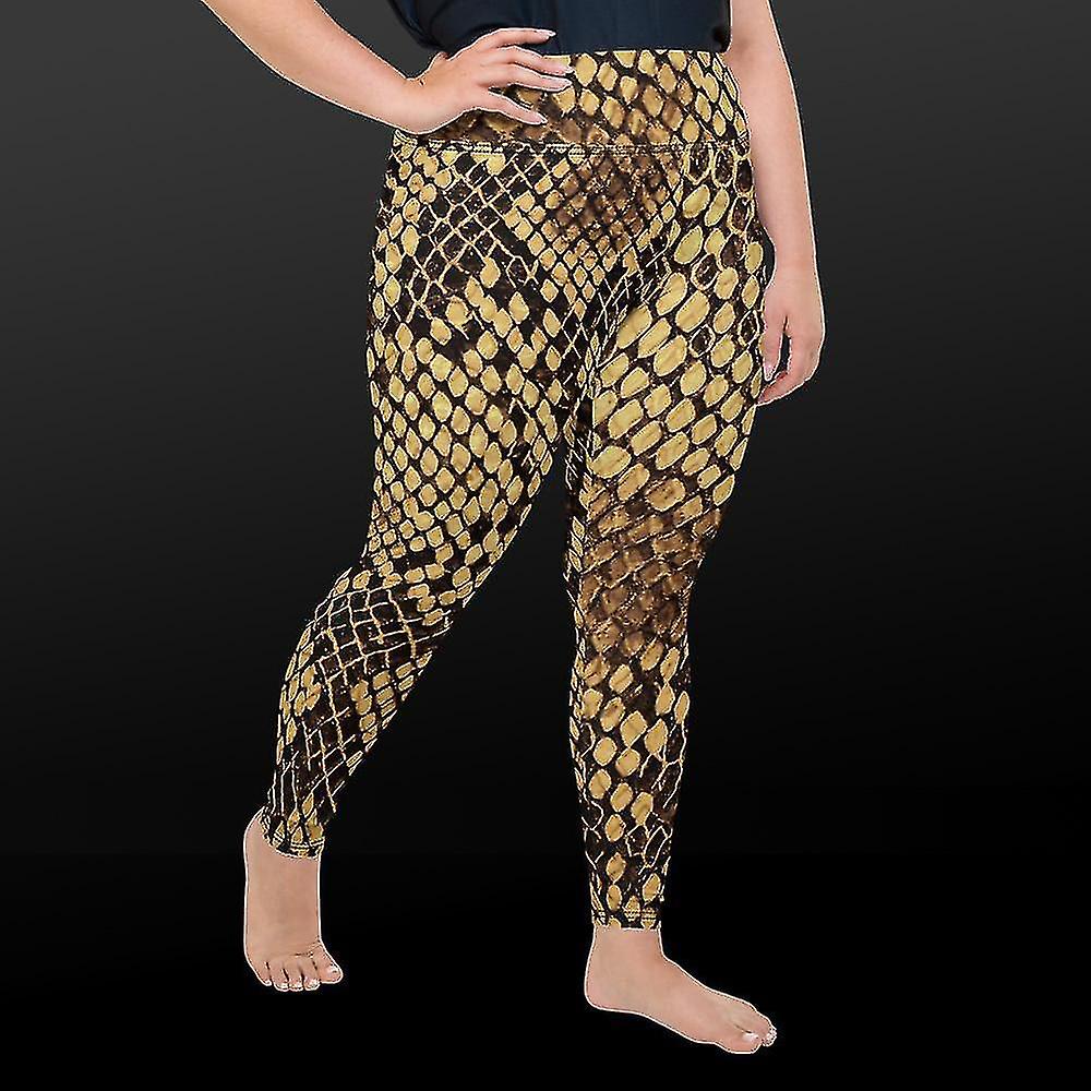 Plus Size Snake Print Leggings