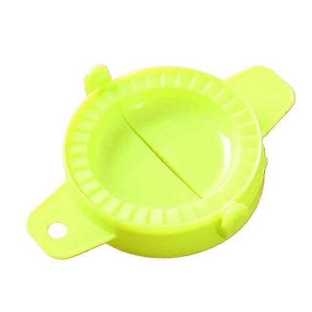 Dumpling Maker and Ravioli Press 3 in 1 Plastic Mold with Pastry Cutter for Easy Uniform Seal Edges Yellow